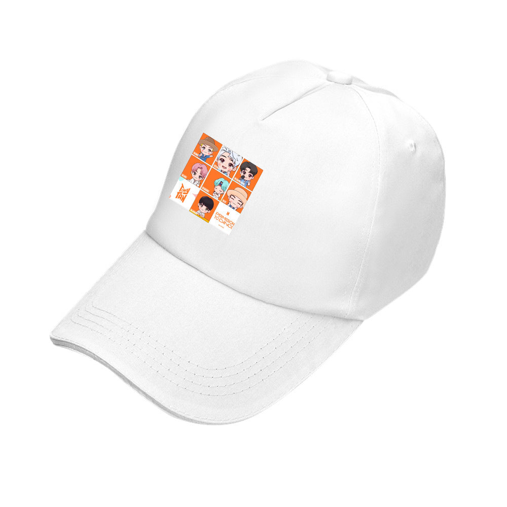 BTS Permission To Dance Hat Peaked Cap Summer Fashion Print Sun Hat