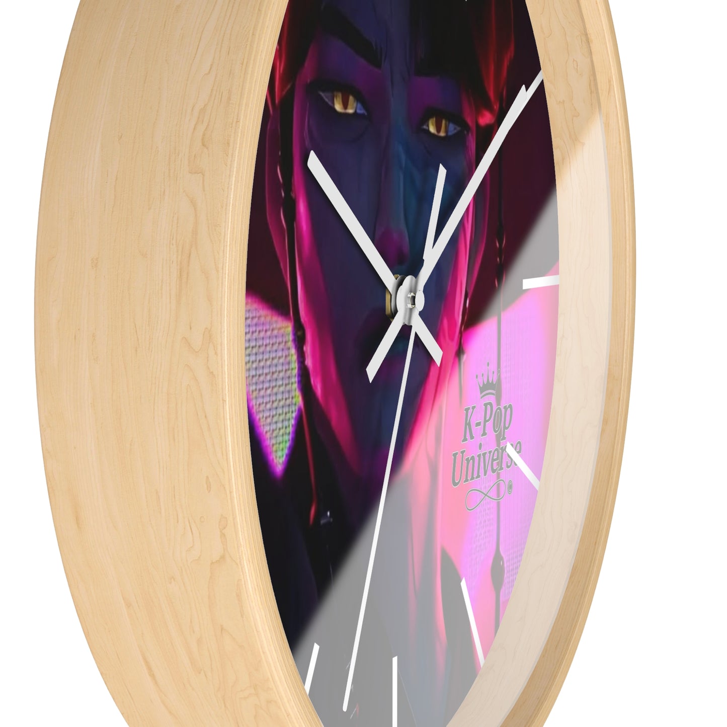 Vibrant Anime-Themed Wall Clock, Unique Home Decor, Stylish Clock for Gamers, Gift for Anime Lovers, Modern Clock for Any Room, k-pop demon Hunters, k-pop universe