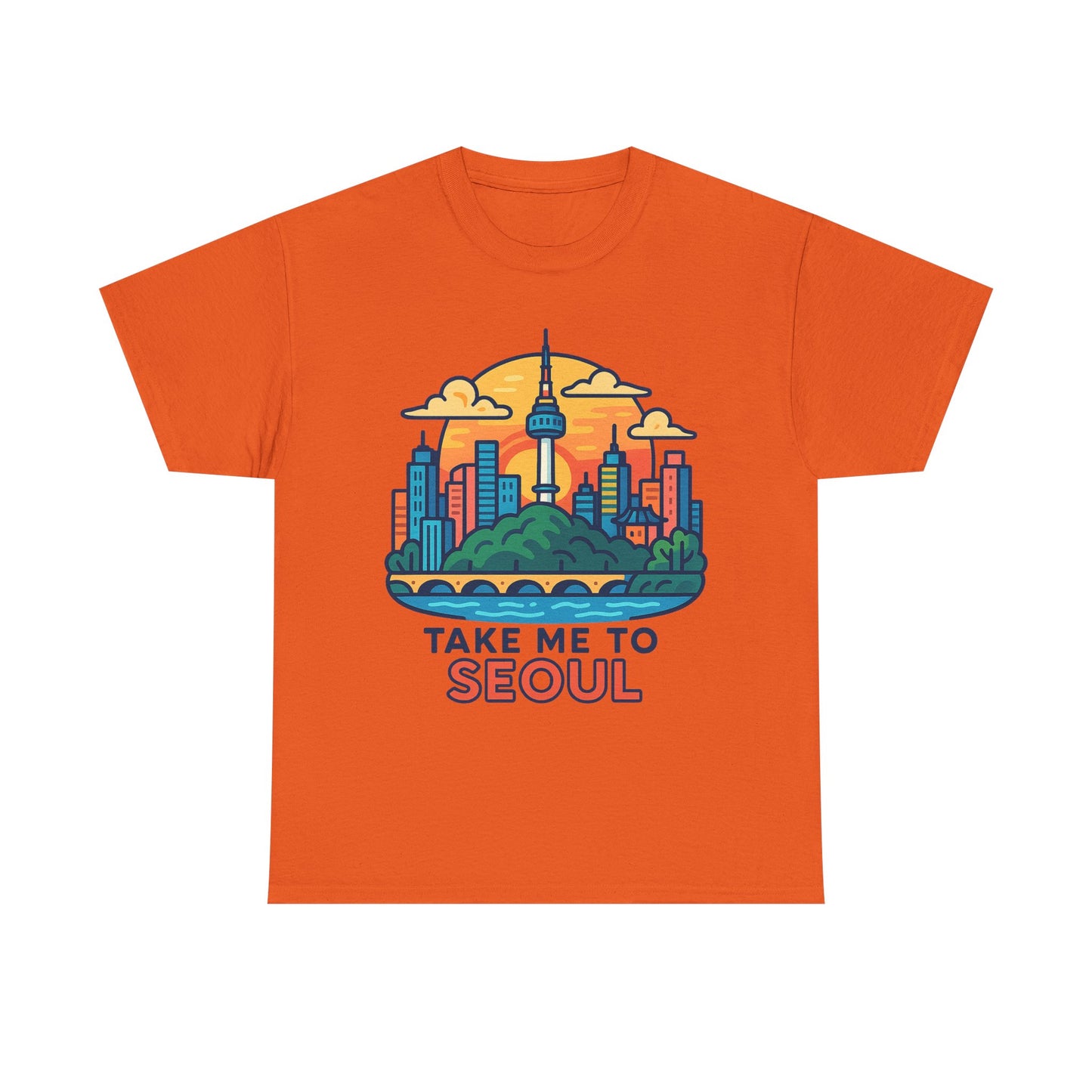 K-Pop Seoul Adventure Tee, Trendy Unisex T-Shirt, City Skyline Graphic, Music Lovers Gift, Casual Streetwear