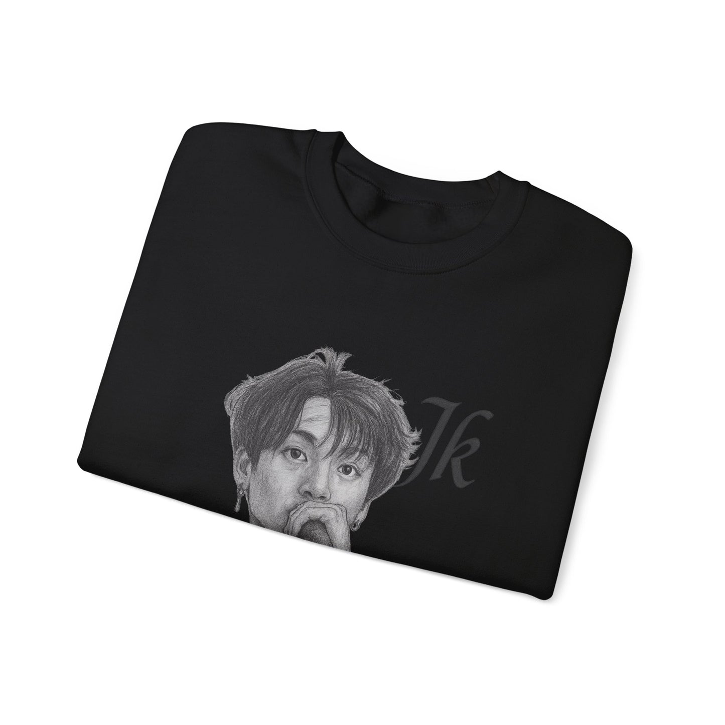 K-Pop Inspired Unisex Crewneck Sweatshirt, JK Sweatshirt, Music Lover Gift, Streetwear, Cozy Fashion, Fan Apparel,jk, BTS, Jungkook