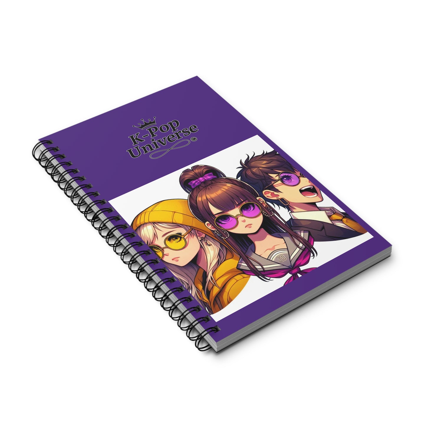K-Pop Universe Spiral Journal, Cute Stationery, Gift for Fans, Writing Journal, School Supplies, Diary
