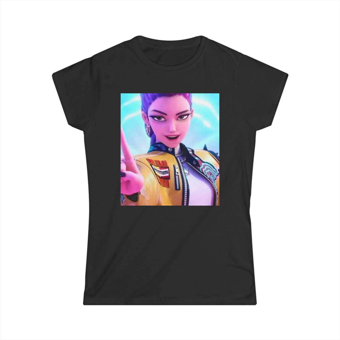 Women's Graphic Tee, Casual Wear, Gamer Shirt, Anime Style Top, Unique Gift for Her, Everyday Comfort, Birthday Present, k-pop demon Hunters