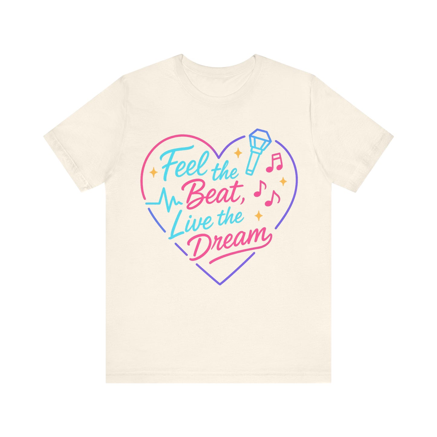K-Pop Inspired Graphic Tee for Music Lovers, Feel the Beat T-Shirt, Unisex Music Tee, Concert Apparel, Gift for Fans, Festival Wear