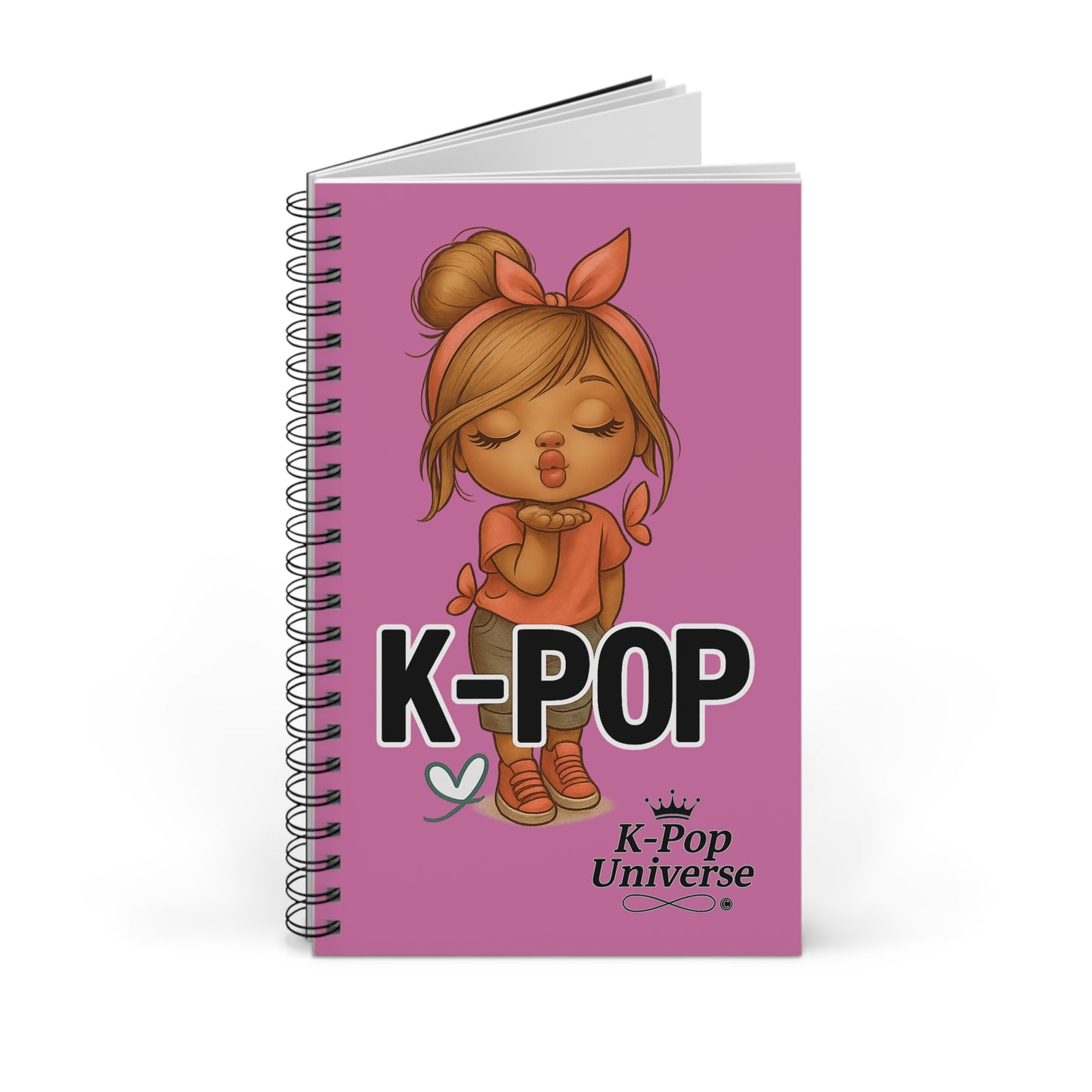 K-Pop Themed Spiral Journal for Fans, Cute Notebook, Gift for K-Pop Lovers, School Supplies, Music Inspiration