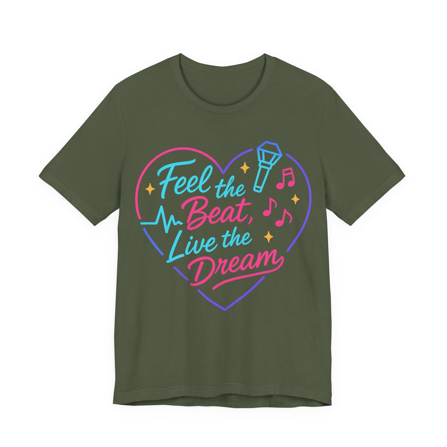 K-Pop Inspired Graphic Tee for Music Lovers, Feel the Beat T-Shirt, Unisex Music Tee, Concert Apparel, Gift for Fans, Festival Wear