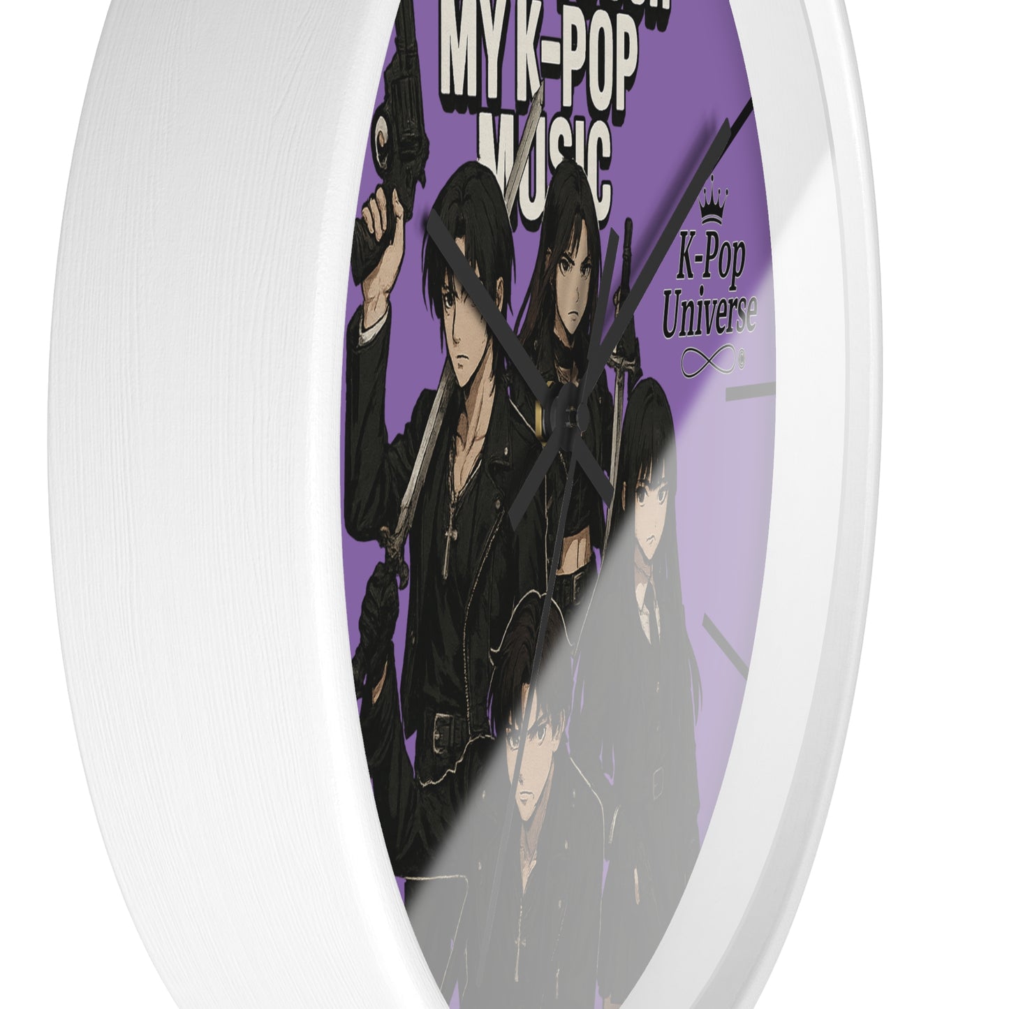 K-Pop Music Wall Clock, Unique Decor for Music Lovers, Perfect Gift for Fans, Bedroom or Living Room Wall Art, Don't Touch My K-Pop Music