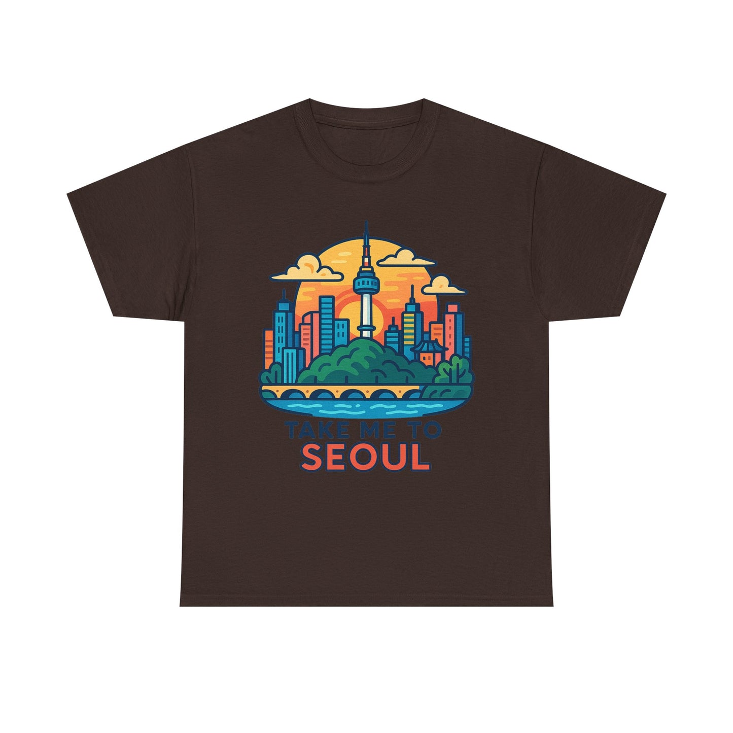 K-Pop Seoul Adventure Tee, Trendy Unisex T-Shirt, City Skyline Graphic, Music Lovers Gift, Casual Streetwear