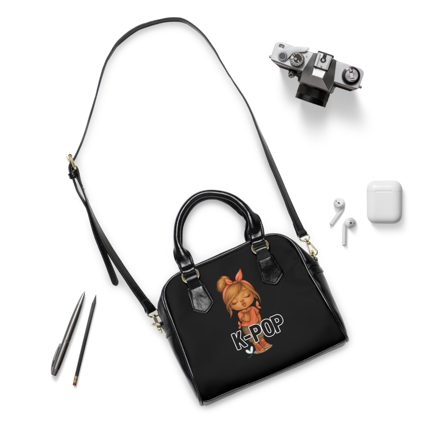 K-Pop Fan Shoulder Handbag, Cute K-Pop Tote, Music Lover Bag, Trendy Handheld Purse, Perfect for Concerts & Everyday Style