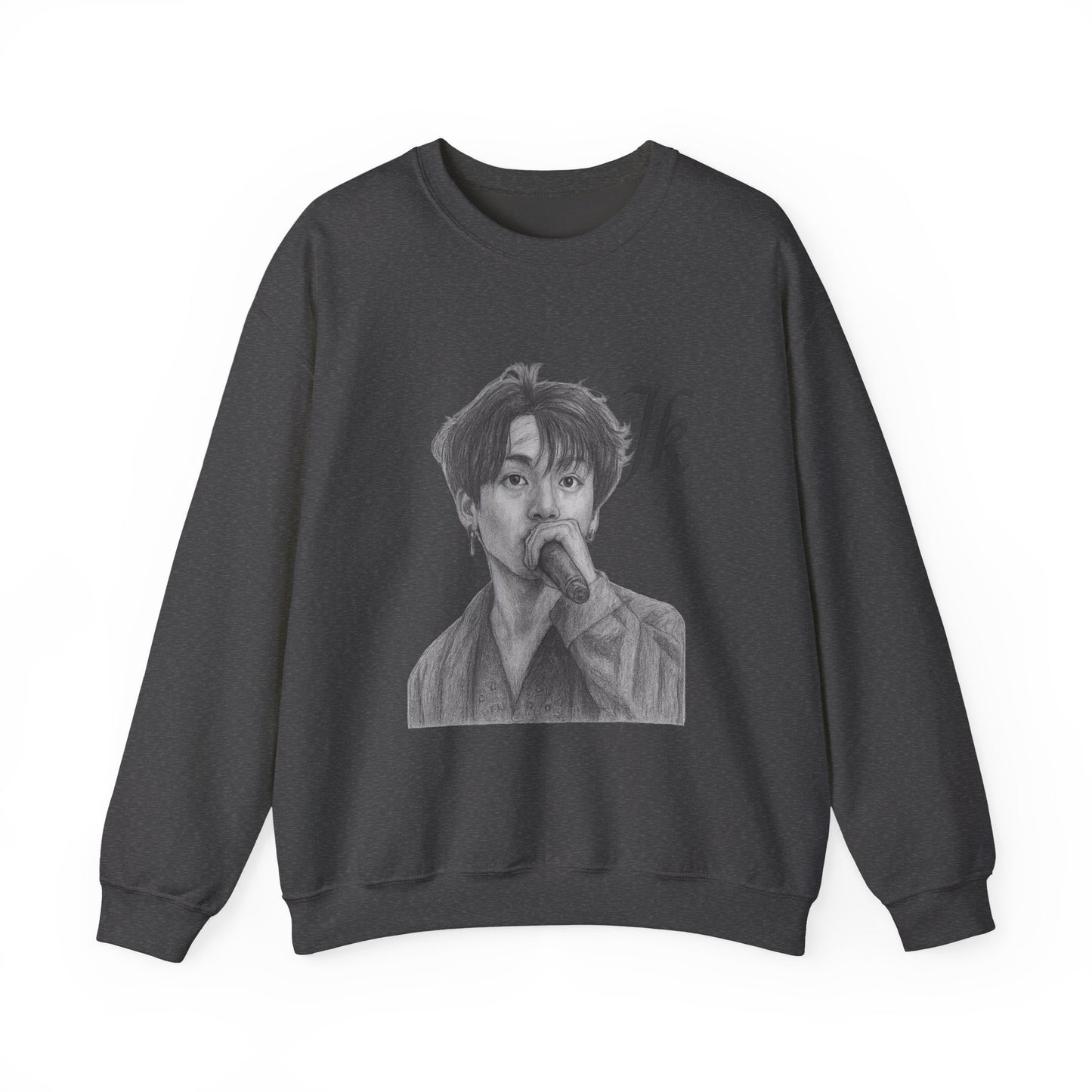 K-Pop Inspired Unisex Crewneck Sweatshirt, JK Sweatshirt, Music Lover Gift, Streetwear, Cozy Fashion, Fan Apparel,jk, BTS, Jungkook