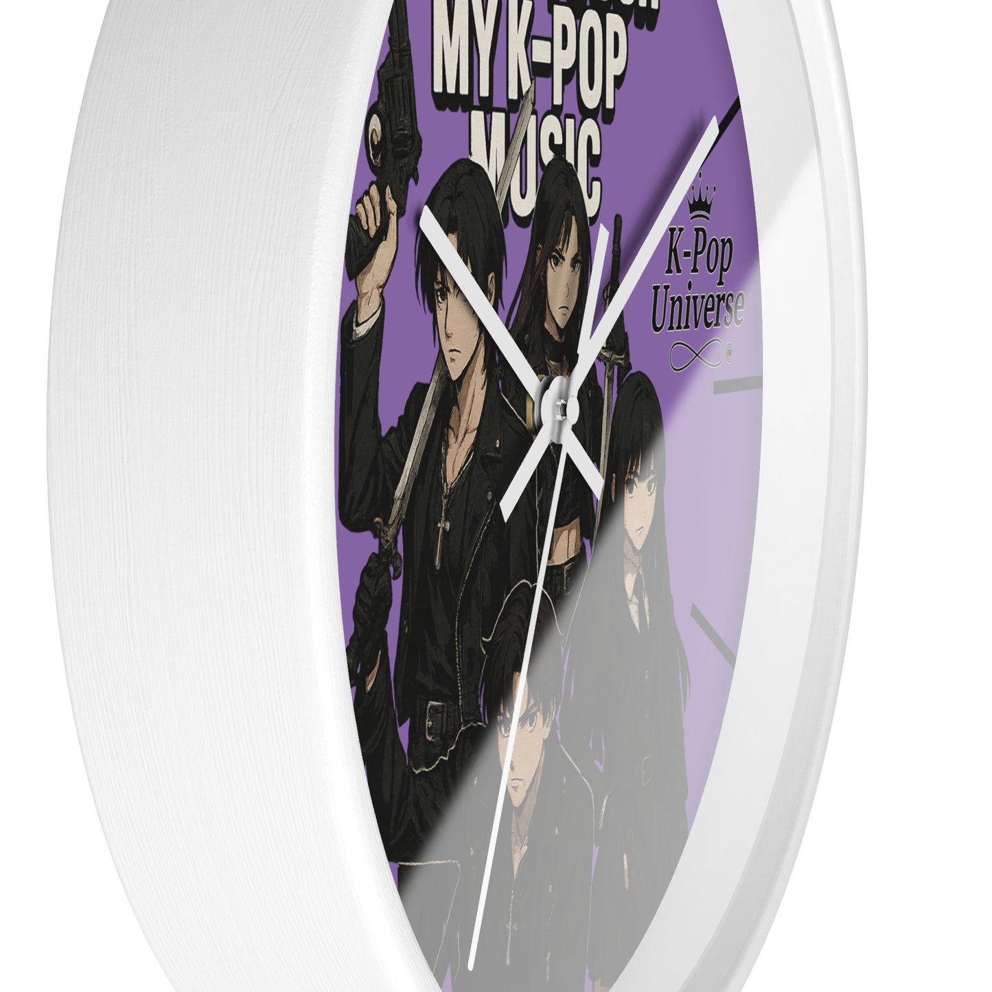 K-Pop Music Wall Clock, Unique Decor for Music Lovers, Perfect Gift for Fans, Bedroom or Living Room Wall Art, Don't Touch My K-Pop Music