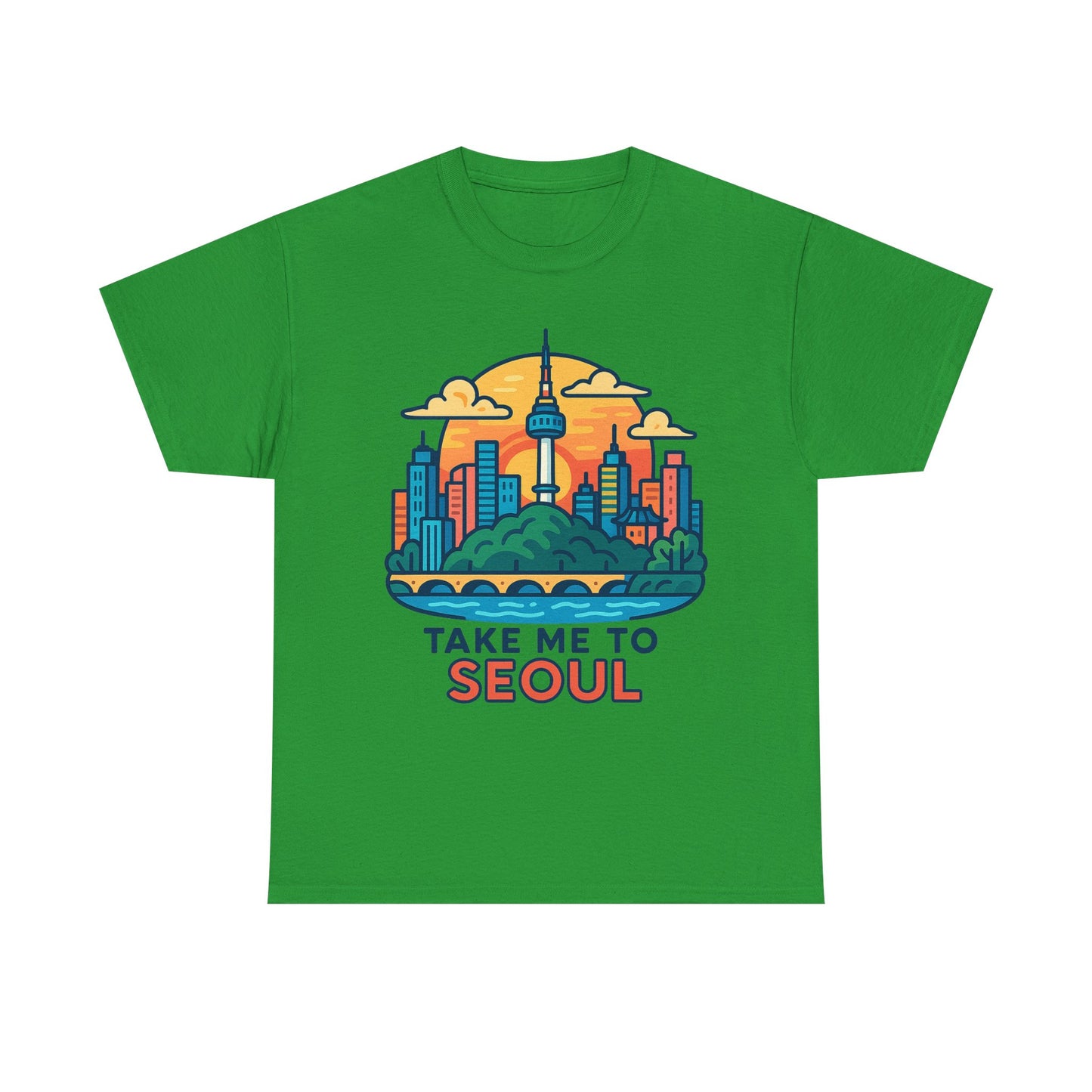 K-Pop Seoul Adventure Tee, Trendy Unisex T-Shirt, City Skyline Graphic, Music Lovers Gift, Casual Streetwear