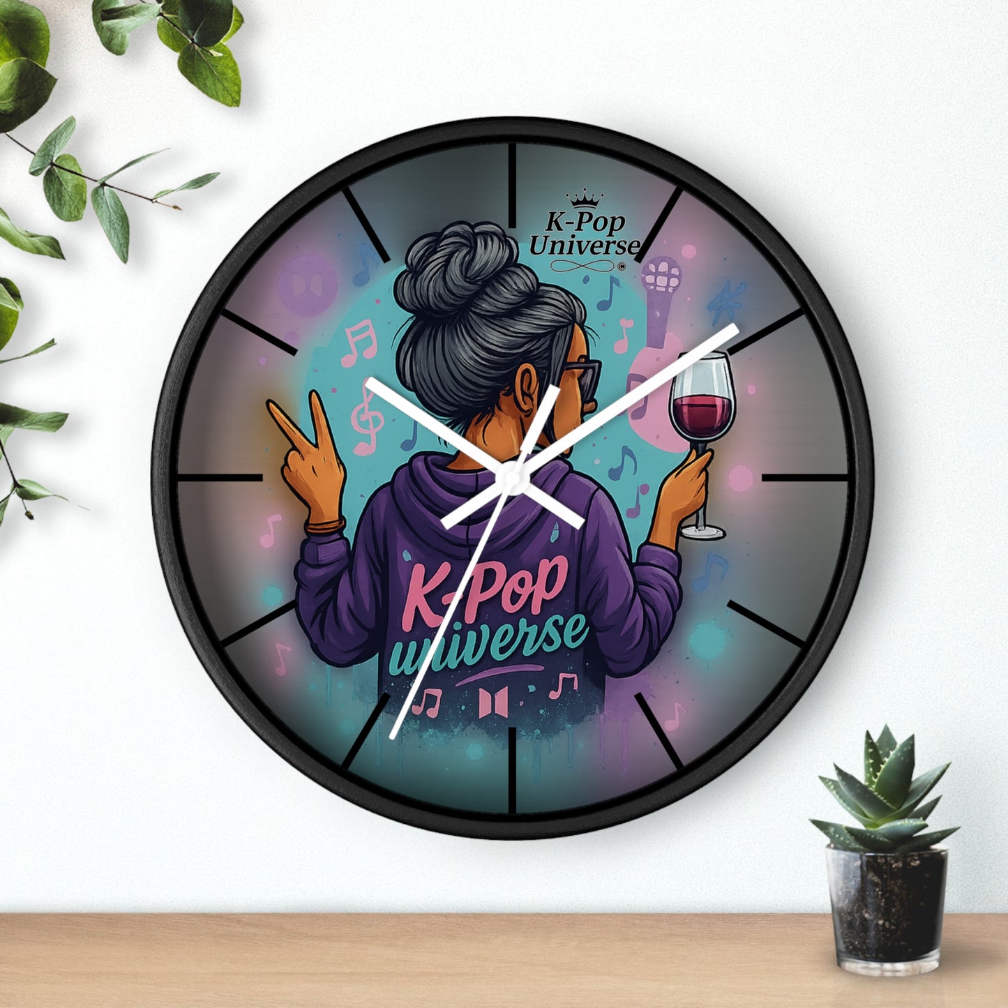 K-Pop Universe Wall Clock, Stylish Home Decor, Music Lover Gift, K-Pop Fan Accessory, Unique Wall Art, Trendy Timepiece