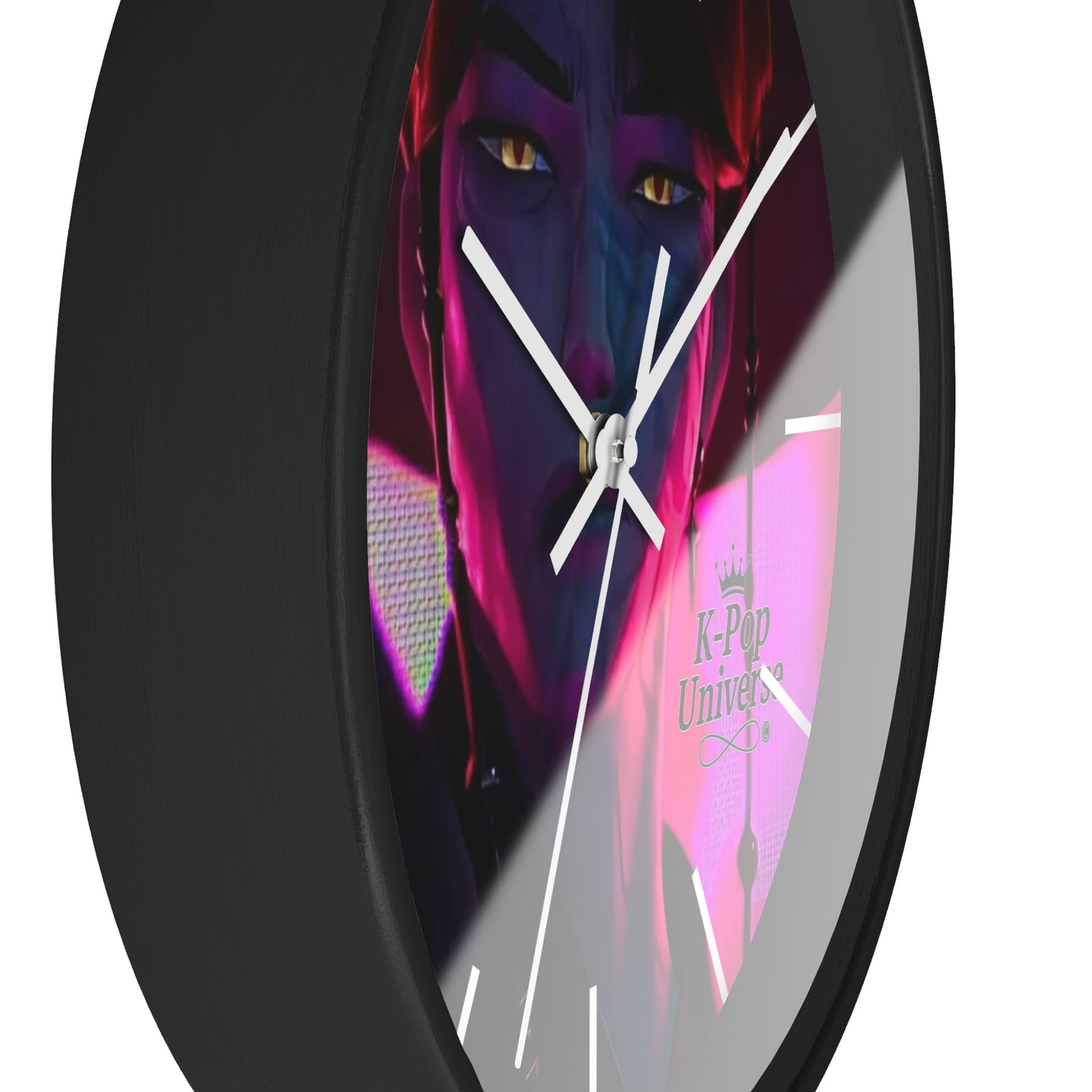 Vibrant Anime-Themed Wall Clock, Unique Home Decor, Stylish Clock for Gamers, Gift for Anime Lovers, Modern Clock for Any Room, k-pop demon Hunters, k-pop universe