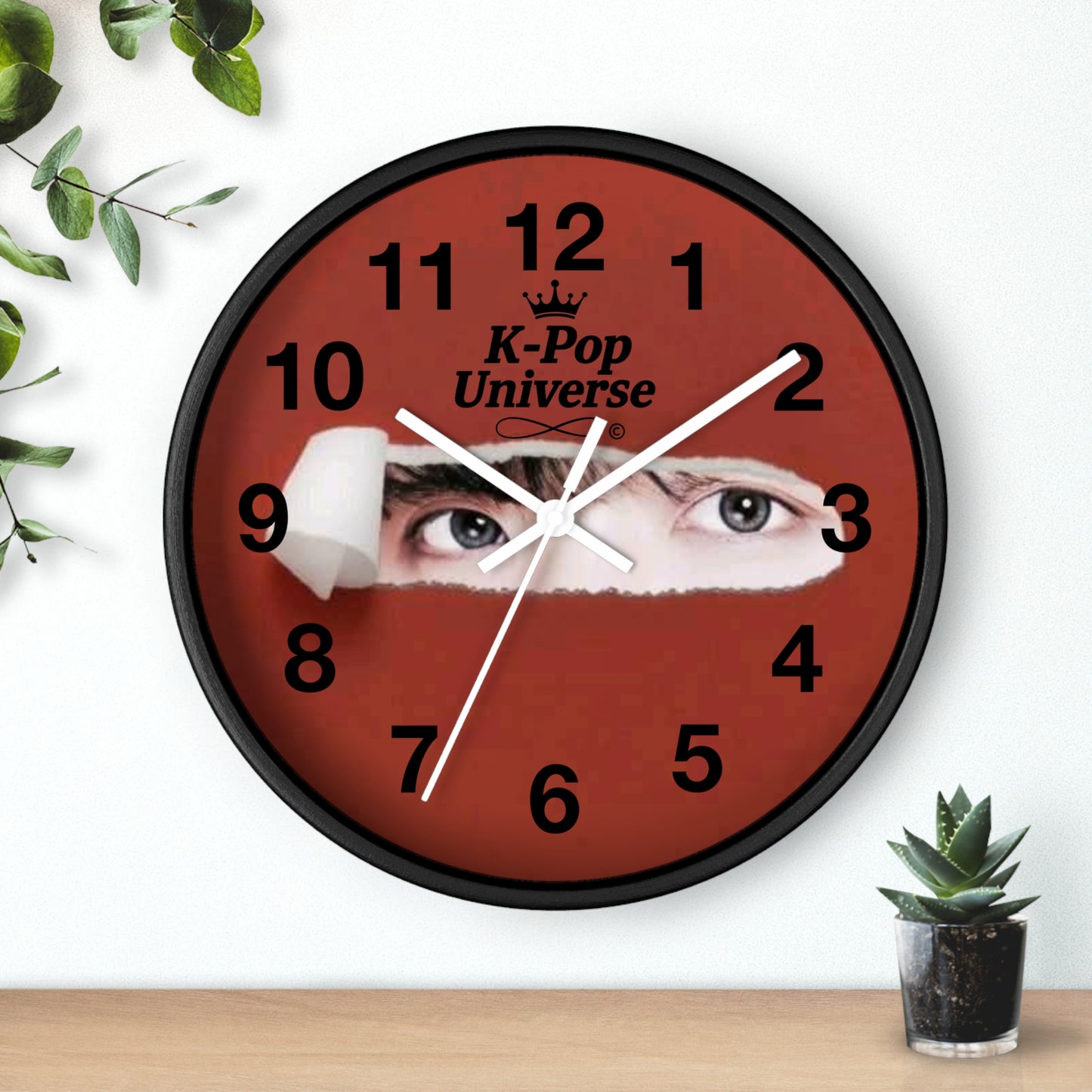 K-Pop Inspired Wall Clock for Fandom Decor, Unique Gift for Fans, Home Office Decor, K-Pop Universe Timepiece, Aesthetic Wall Art/J-Hope/BTS