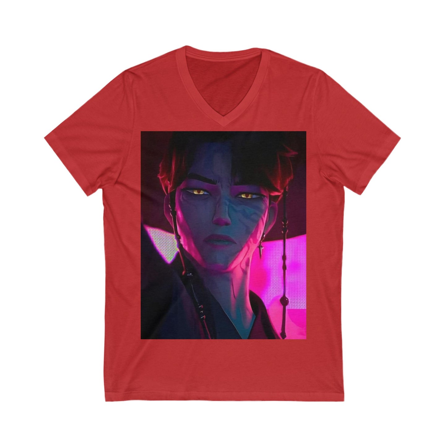 K-Pop Inspired Unisex V-Neck Tee, Trendy Music Fan Shirt, Graphic Tee for Concerts, Perfect Gift for K-Pop Lovers