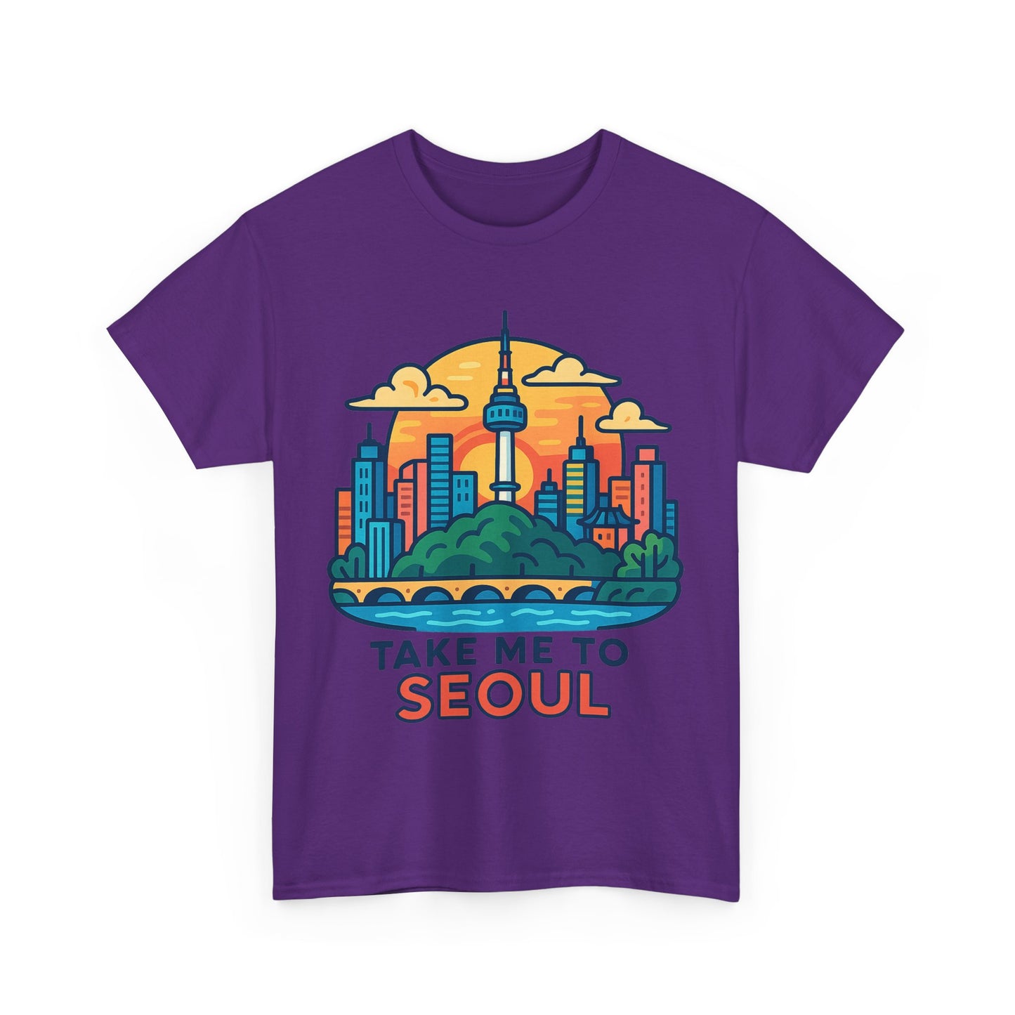 K-Pop Seoul Adventure Tee, Trendy Unisex T-Shirt, City Skyline Graphic, Music Lovers Gift, Casual Streetwear