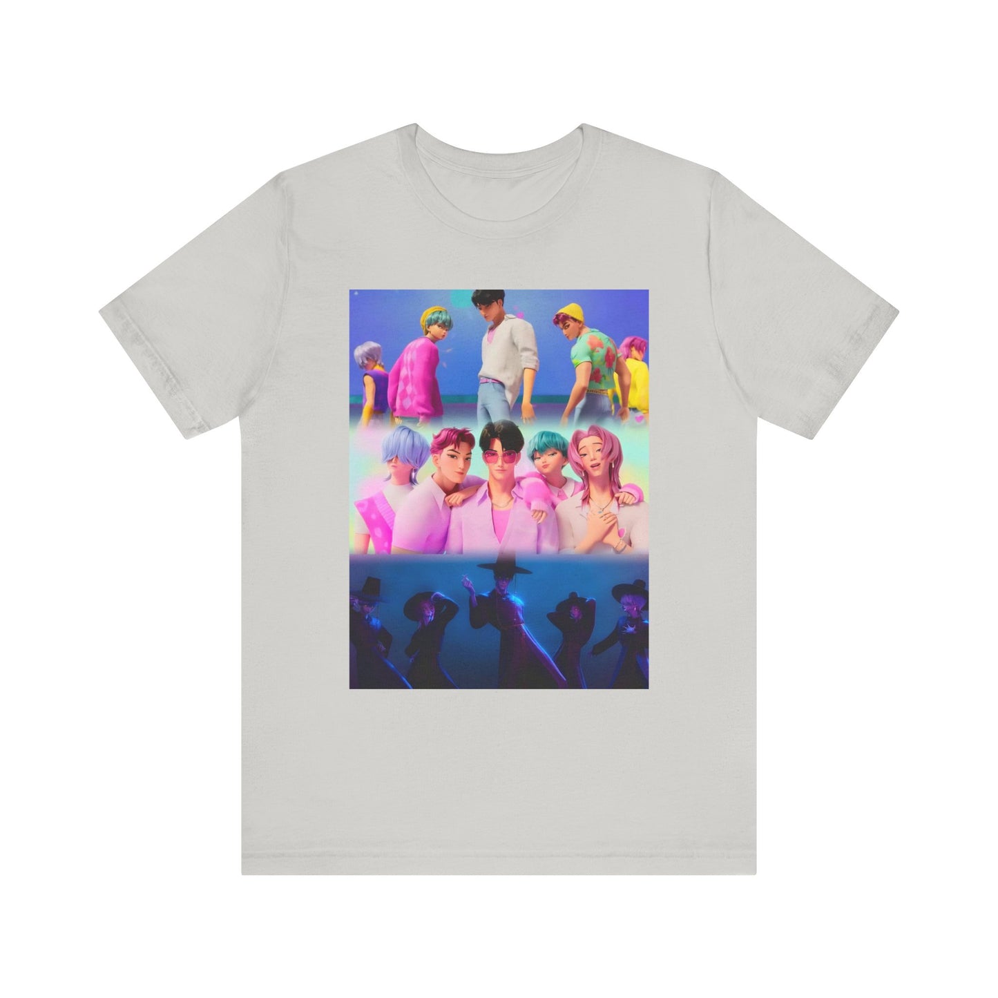 ‼️Limited edition‼️ K-Pop Inspired Unisex Jersey Tee, Perfect for Concerts, Casual Wear, Fan Apparel, Gifts for Music Lovers, Streetwear, K-pop demon hunters,Saja boys