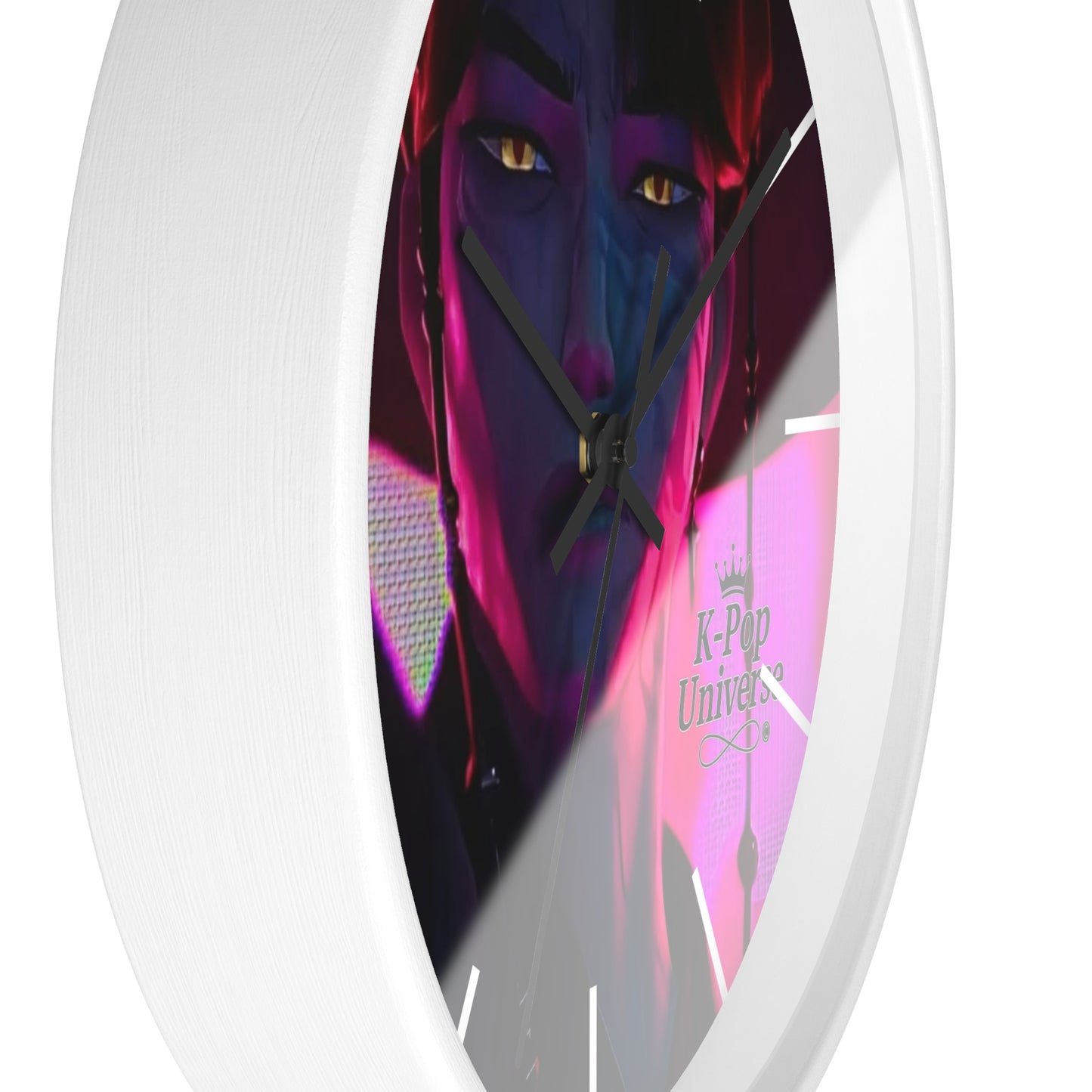 Vibrant Anime-Themed Wall Clock, Unique Home Decor, Stylish Clock for Gamers, Gift for Anime Lovers, Modern Clock for Any Room, k-pop demon Hunters, k-pop universe