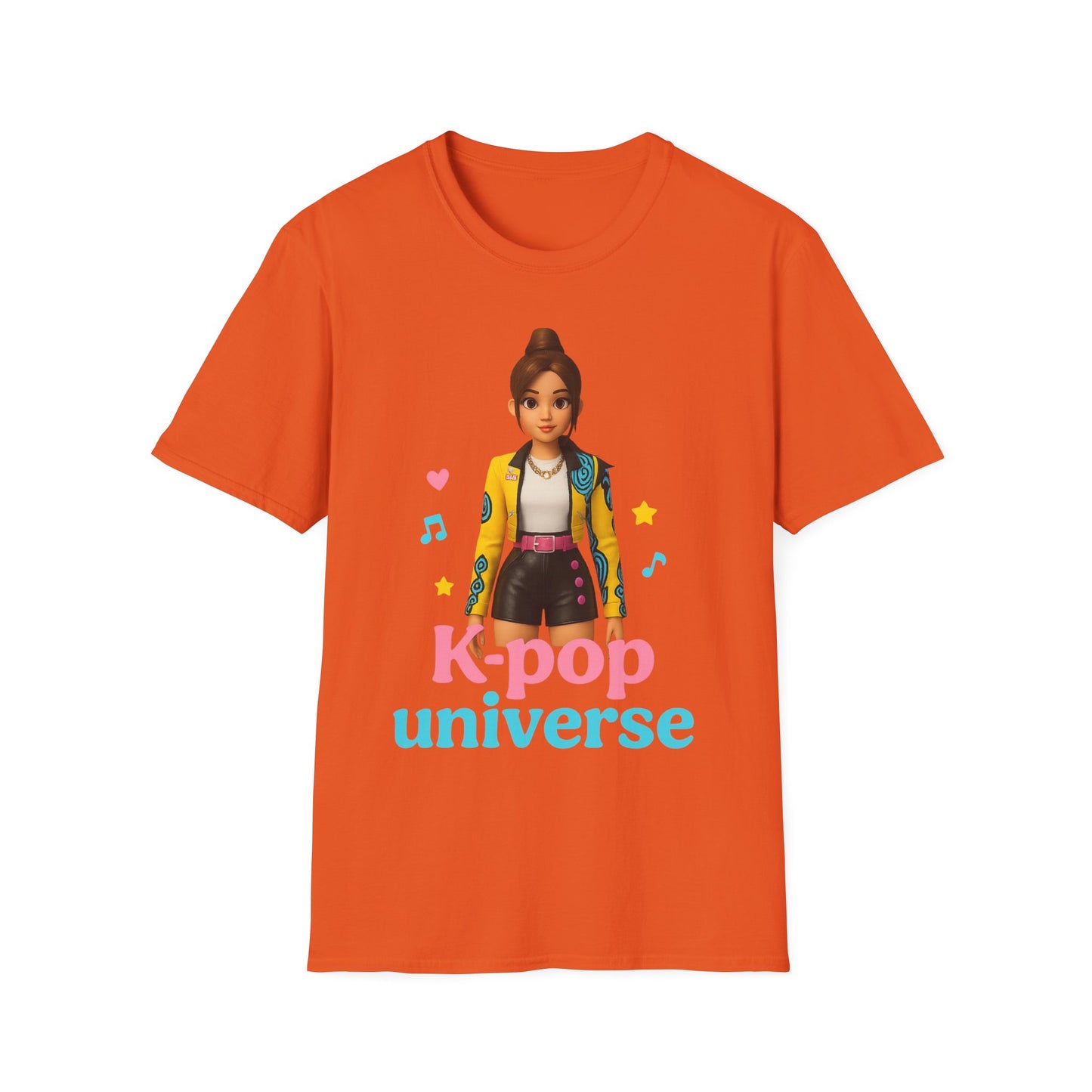 K-Pop Universe Unisex Softstyle T-Shirt, Trendy K-Pop Tee, Gift for Music Lovers, Casual Wear, Concert Outfit