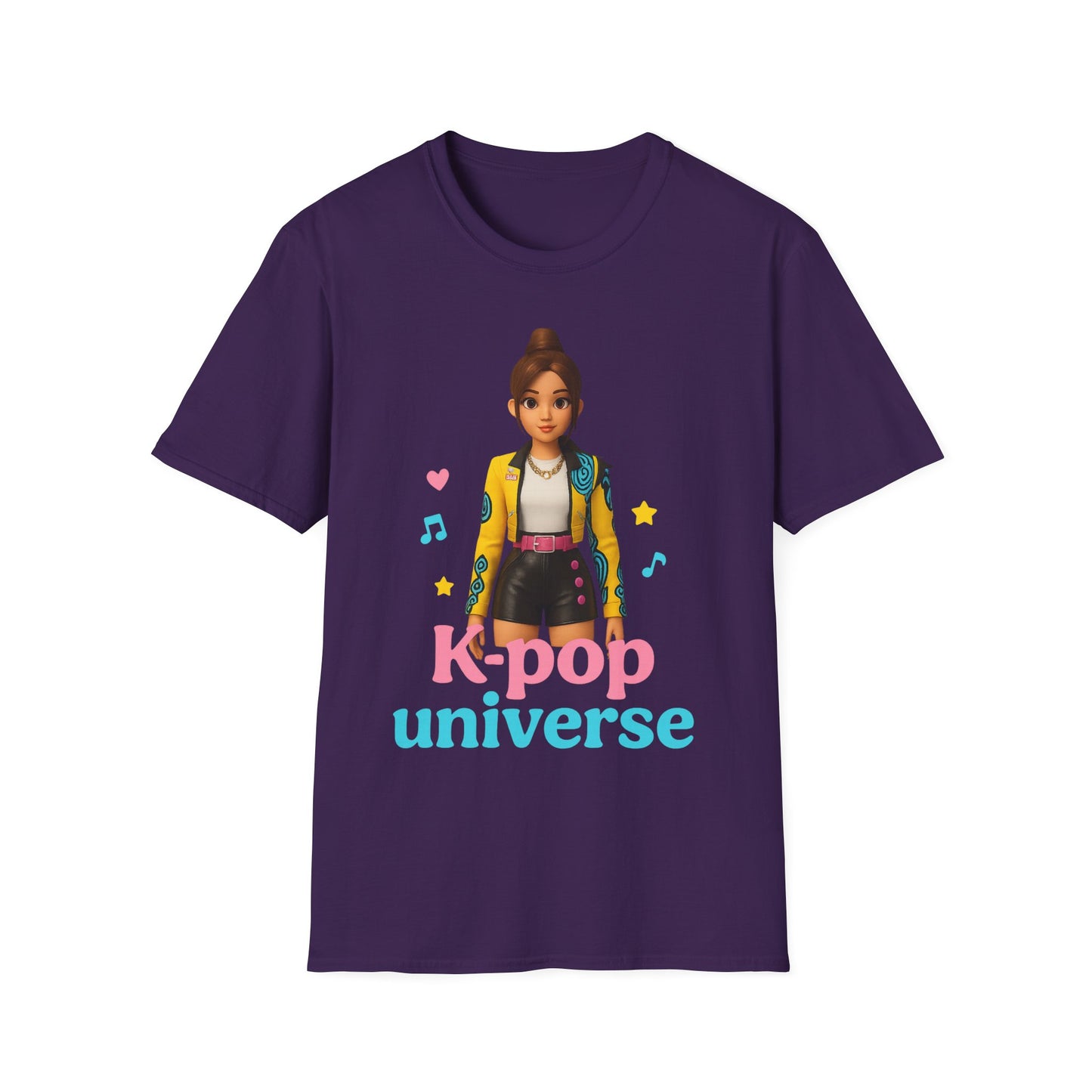 K-Pop Universe Unisex Softstyle T-Shirt, Trendy K-Pop Tee, Gift for Music Lovers, Casual Wear, Concert Outfit