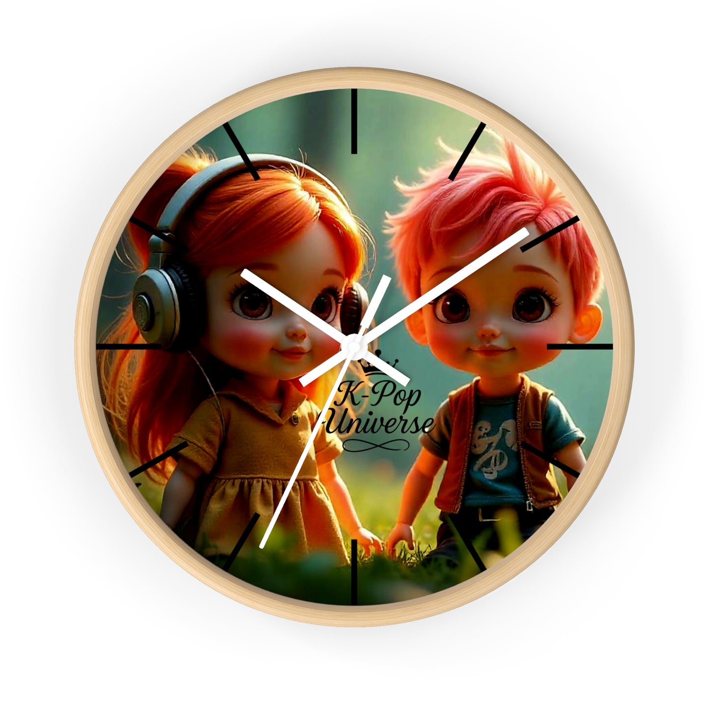 K-Pop Universe Wall Clock, Cute Home Decor, Gift for Music Lovers, Children's Room Accent, K-Pop Fan Wall Art