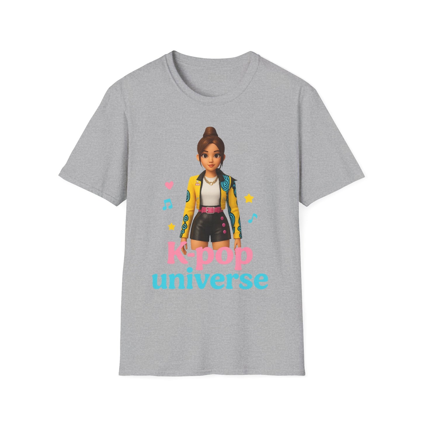 K-Pop Universe Unisex Softstyle T-Shirt, Trendy K-Pop Tee, Gift for Music Lovers, Casual Wear, Concert Outfit