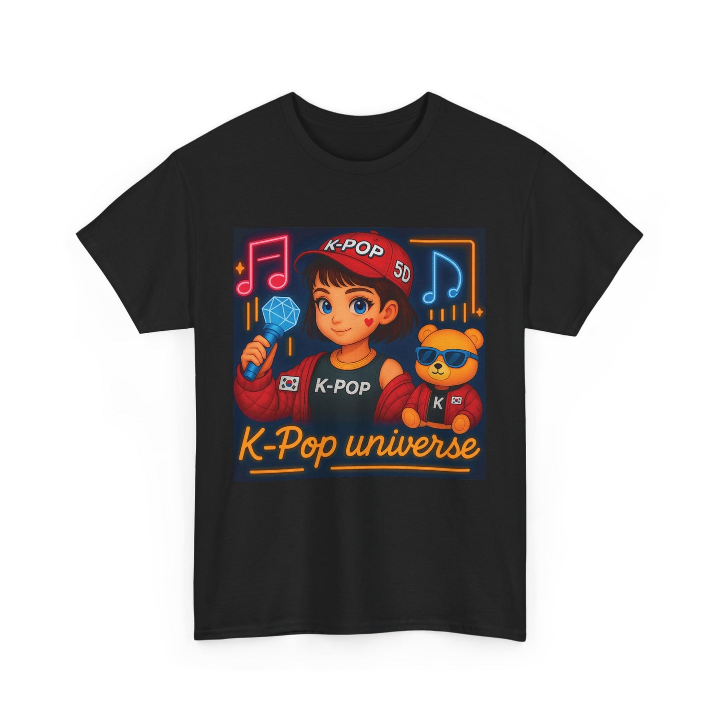 K-Pop Universe "Good Vibes Only" Graphic T-Shirt, Unisex Cotton Tee, Music Lover Gift, Concert Wear, Casual Style
