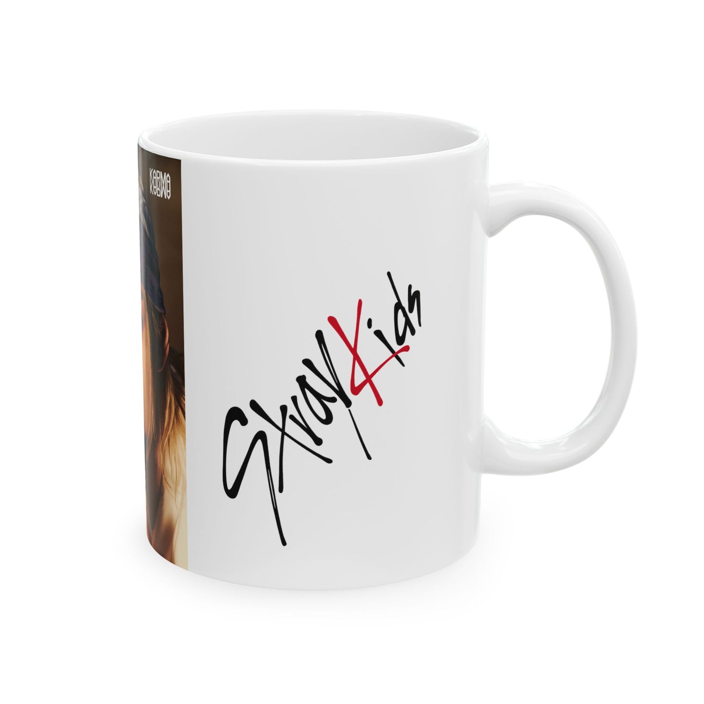 Stylish Ceramic Mug with Unique Design, Personal Gift, Coffee Lover's Mug, Trendy Drinkware, Creative Home Decor, K-Pop Inspired, Félix, STRAY KIDS