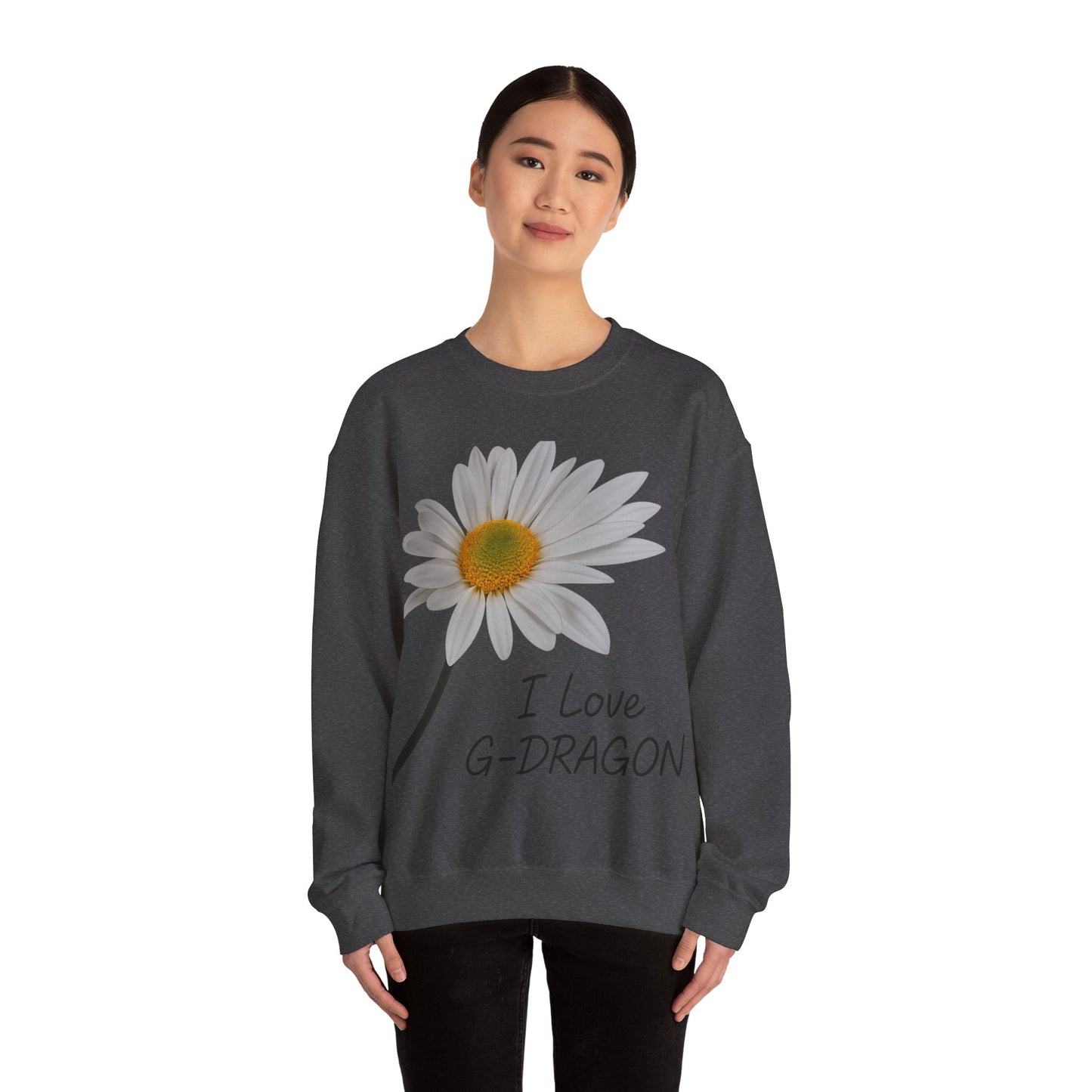 K-Pop Love Sweatshirt, I Love G-DRAGON Sweatshirt, Unisex K-Pop Crewneck, Gift for K-Pop Fans, Comfortable Music Apparel,GD,I Love G-DRAGON