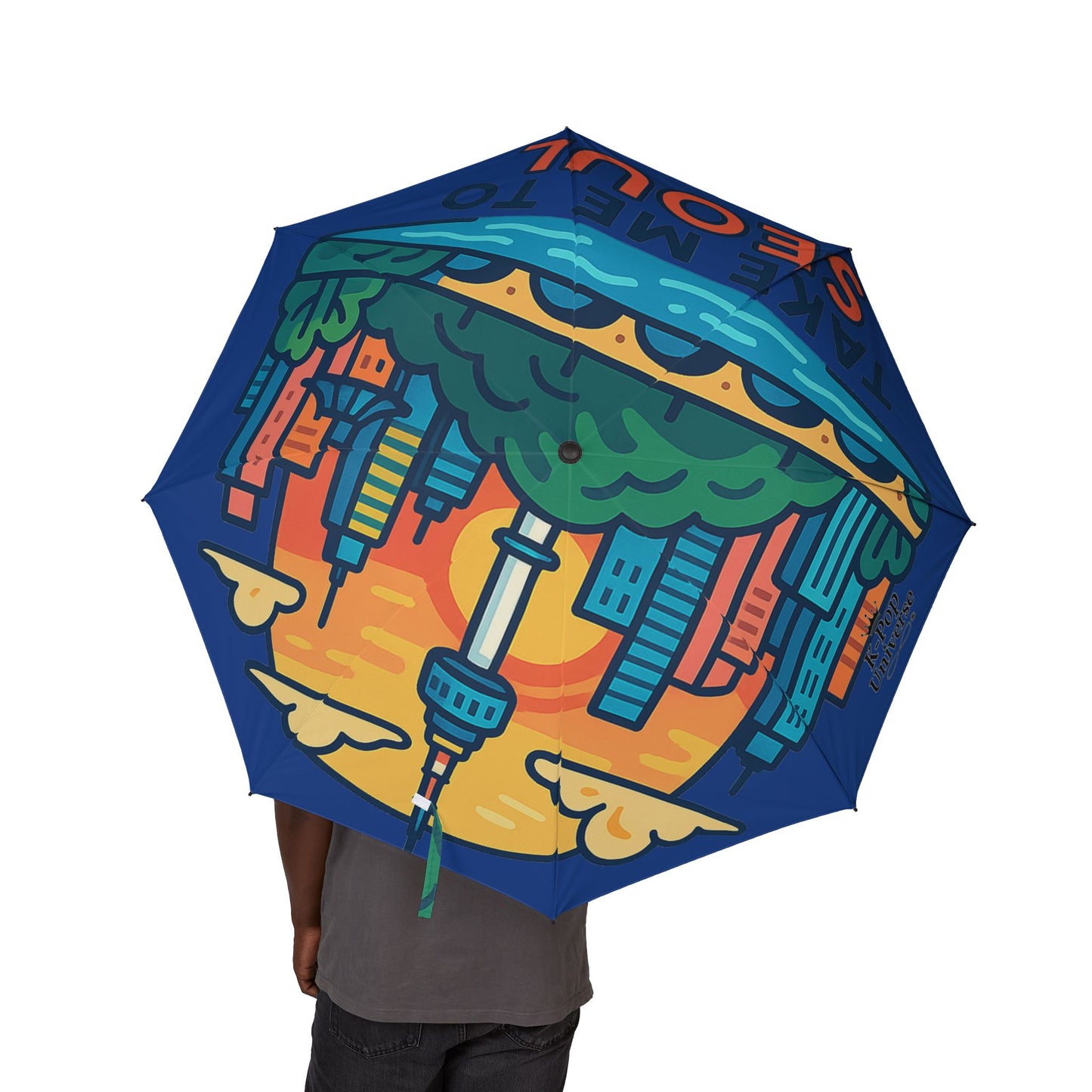 Take me to Seoul Semi-Automatic Foldable Umbrella,kpop universe