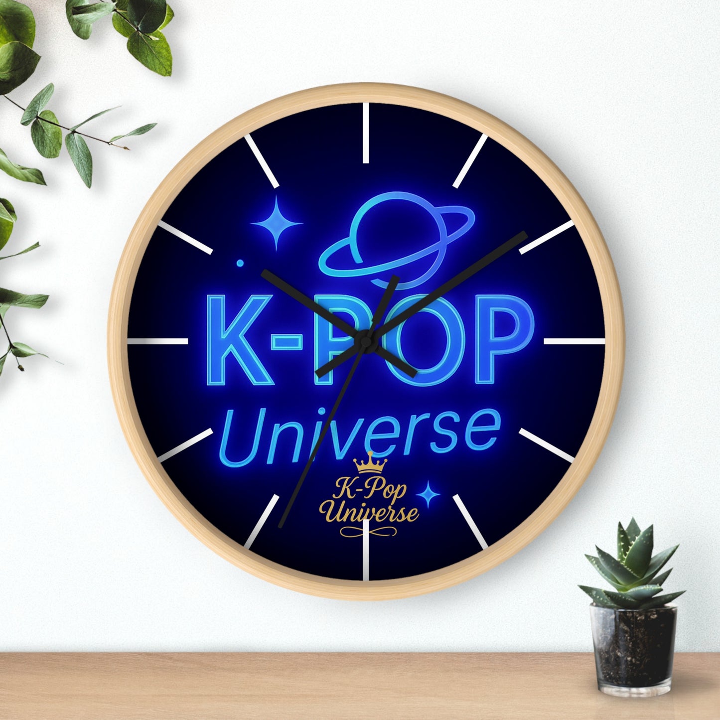 Wall ClockK-Pop Cat Acrylic Wall Clock, Cute Home Decor, Fun Wall Art, Unique Gift for Cat Lovers, K-Pop Fan Merchandise, Colorful Clock