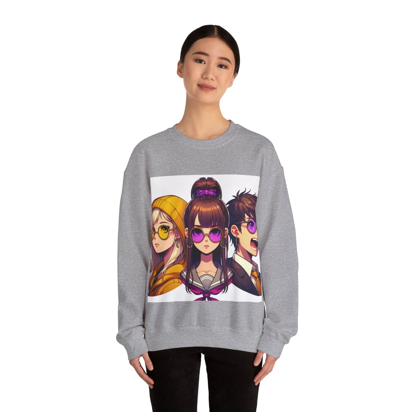 K-Pop Universe Crewneck Sweatshirt | Unisex Heavy Blend™, Trendy Fashion Apparel, Cozy Streetwear, Gift for Fans, Retro Style
