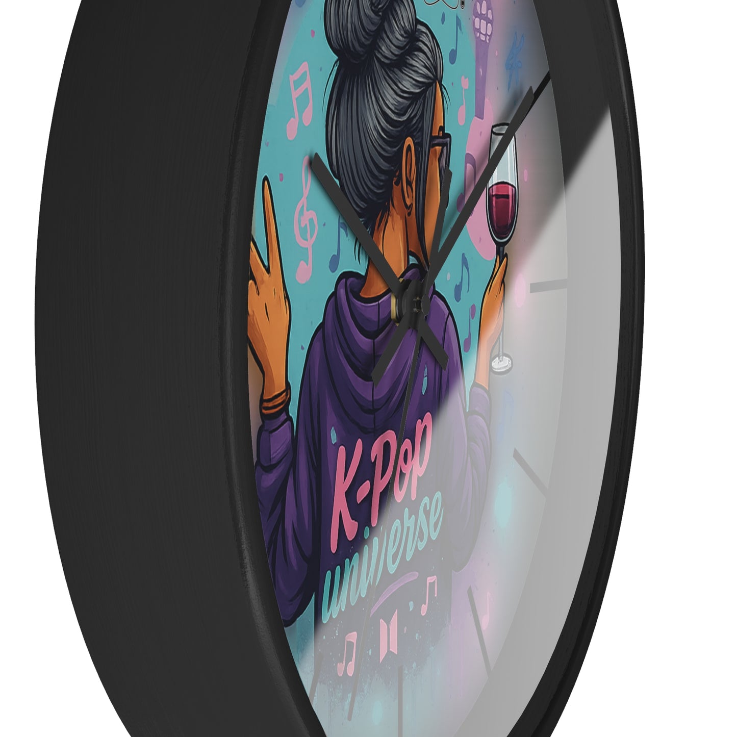 K-Pop Universe Wall Clock, Stylish Home Decor, Music Lover Gift, K-Pop Fan Accessory, Unique Wall Art, Trendy Timepiece
