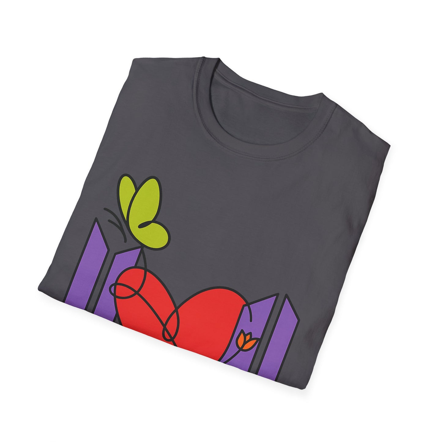 BTS Forever Heart T-Shirt, Unisex Graphic Tees, Music Lover Gift, Trendy Casual Wear, Fan Merchandise, Cute Aesthetic Top