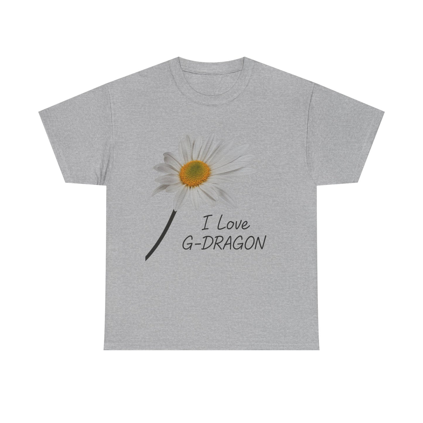 K-Pop Fan Tee, I Love G-DRAGON T-Shirt, Unisex Cotton Top, Music Lover Gift, Floral Graphic Tee, Birthday Gift for Fans,GD, G-DRAGON