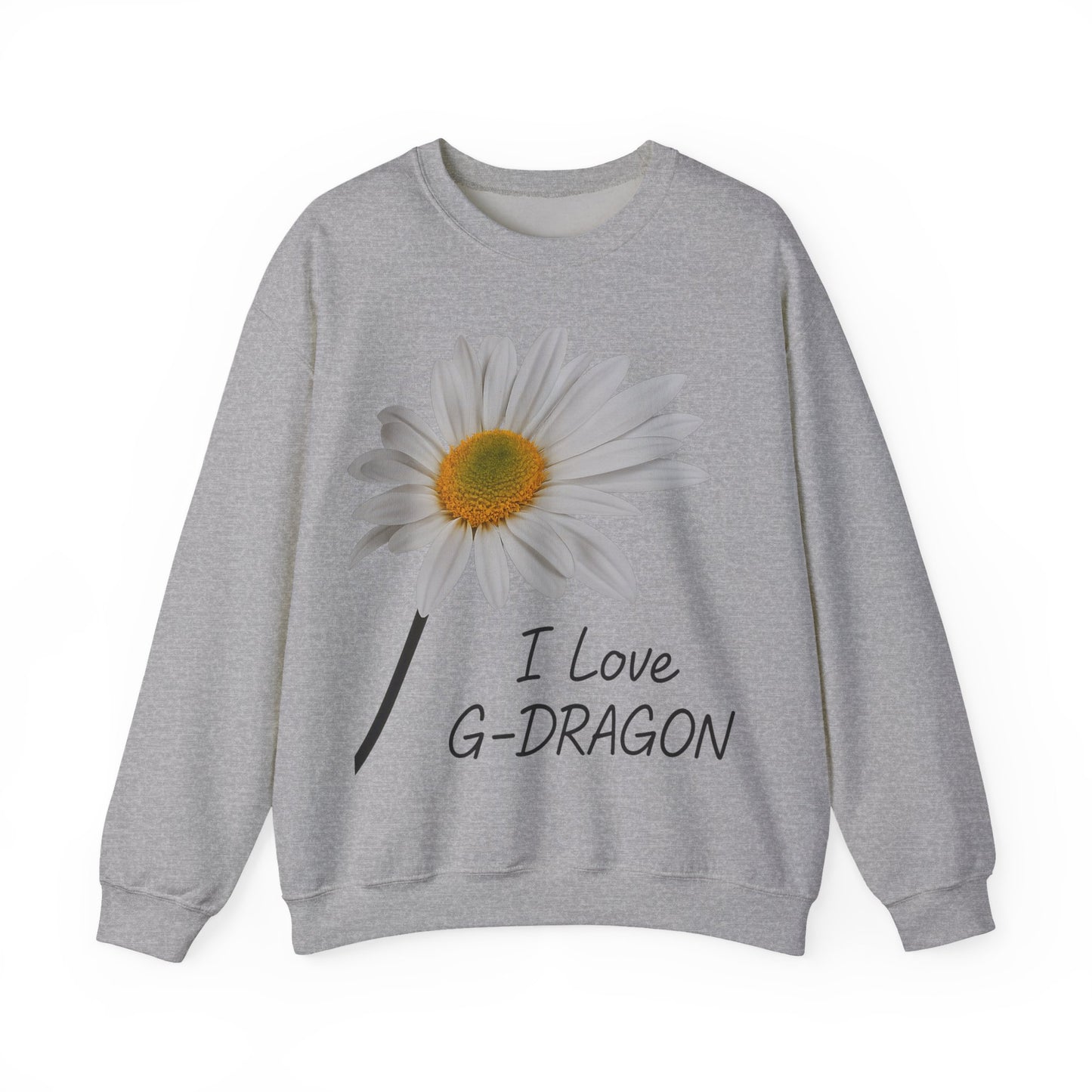 K-Pop Love Sweatshirt, I Love G-DRAGON Sweatshirt, Unisex K-Pop Crewneck, Gift for K-Pop Fans, Comfortable Music Apparel,GD,I Love G-DRAGON
