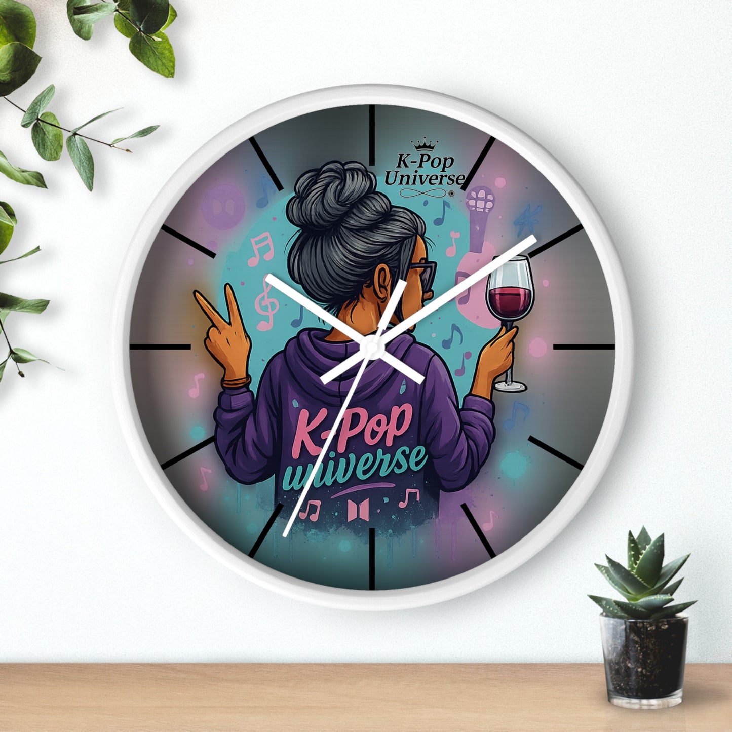 K-Pop Universe Wall Clock, Stylish Home Decor, Music Lover Gift, K-Pop Fan Accessory, Unique Wall Art, Trendy Timepiece