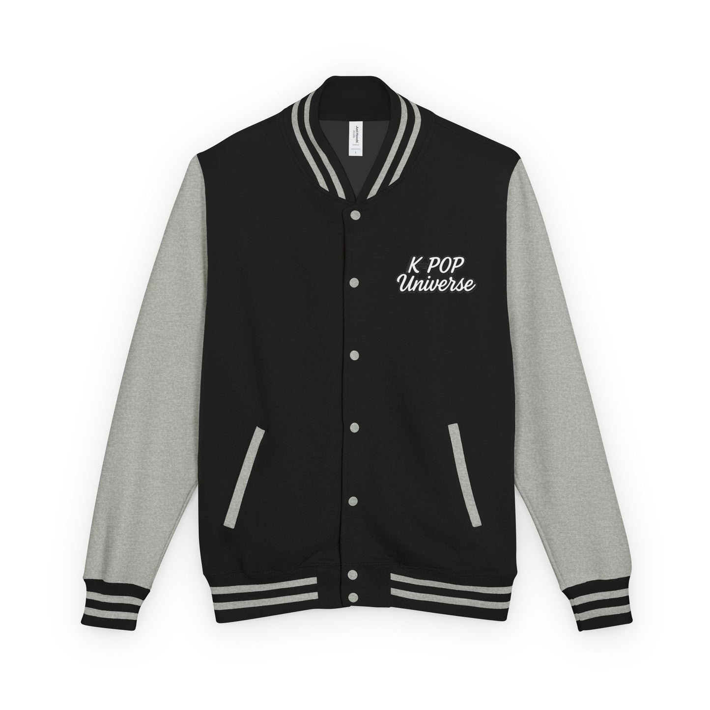 K-Pop Universe Letterman Jacket, Trendy Unisex Varsity Jacket, Cute Gift for K-Pop Fans, Stylish Casual Wear, Anime Inspired Apparel