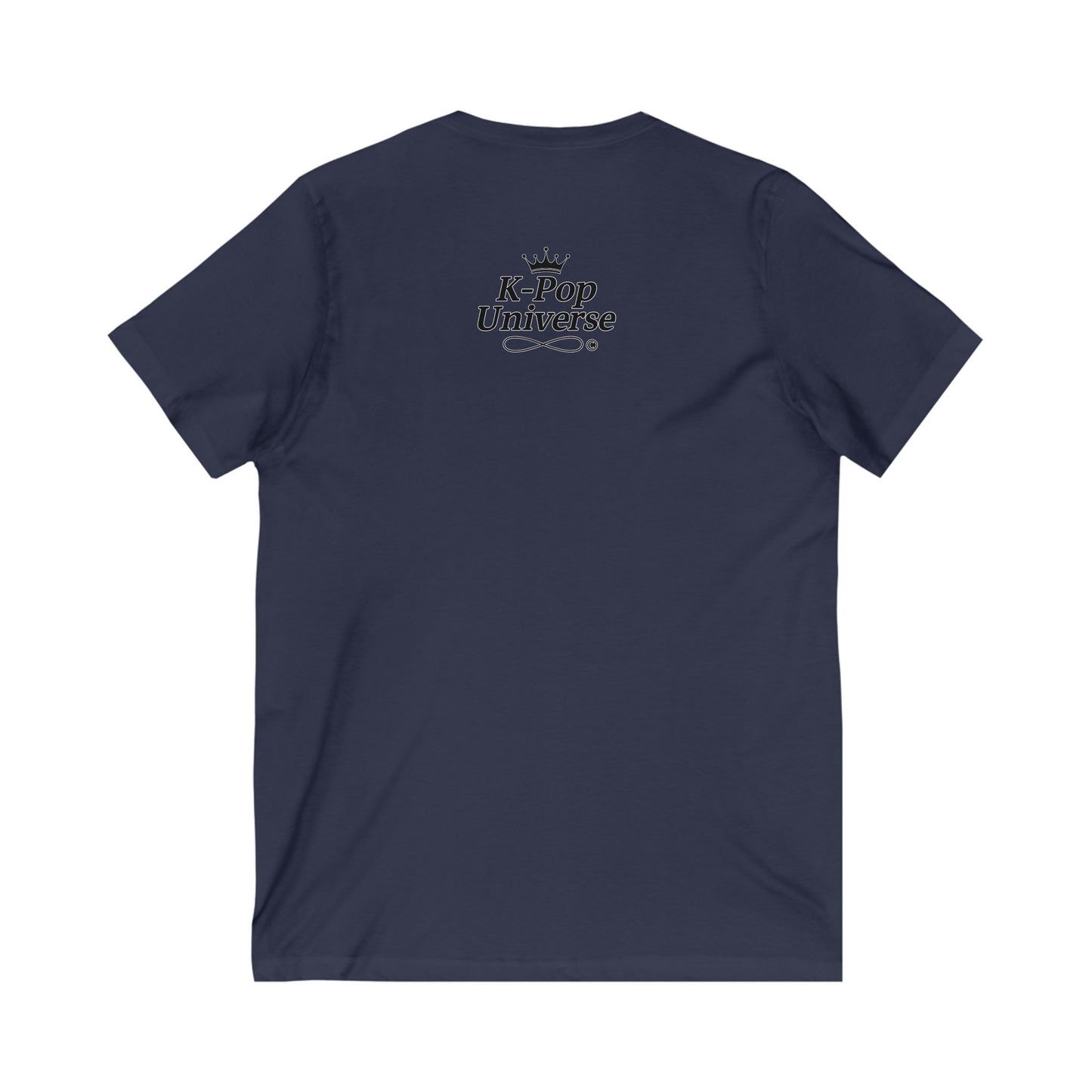 K-Pop Inspired Unisex V-Neck Tee, Trendy Music Fan Shirt, Graphic Tee for Concerts, Perfect Gift for K-Pop Lovers