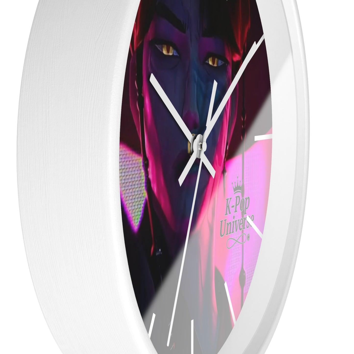 Vibrant Anime-Themed Wall Clock, Unique Home Decor, Stylish Clock for Gamers, Gift for Anime Lovers, Modern Clock for Any Room, k-pop demon Hunters, k-pop universe