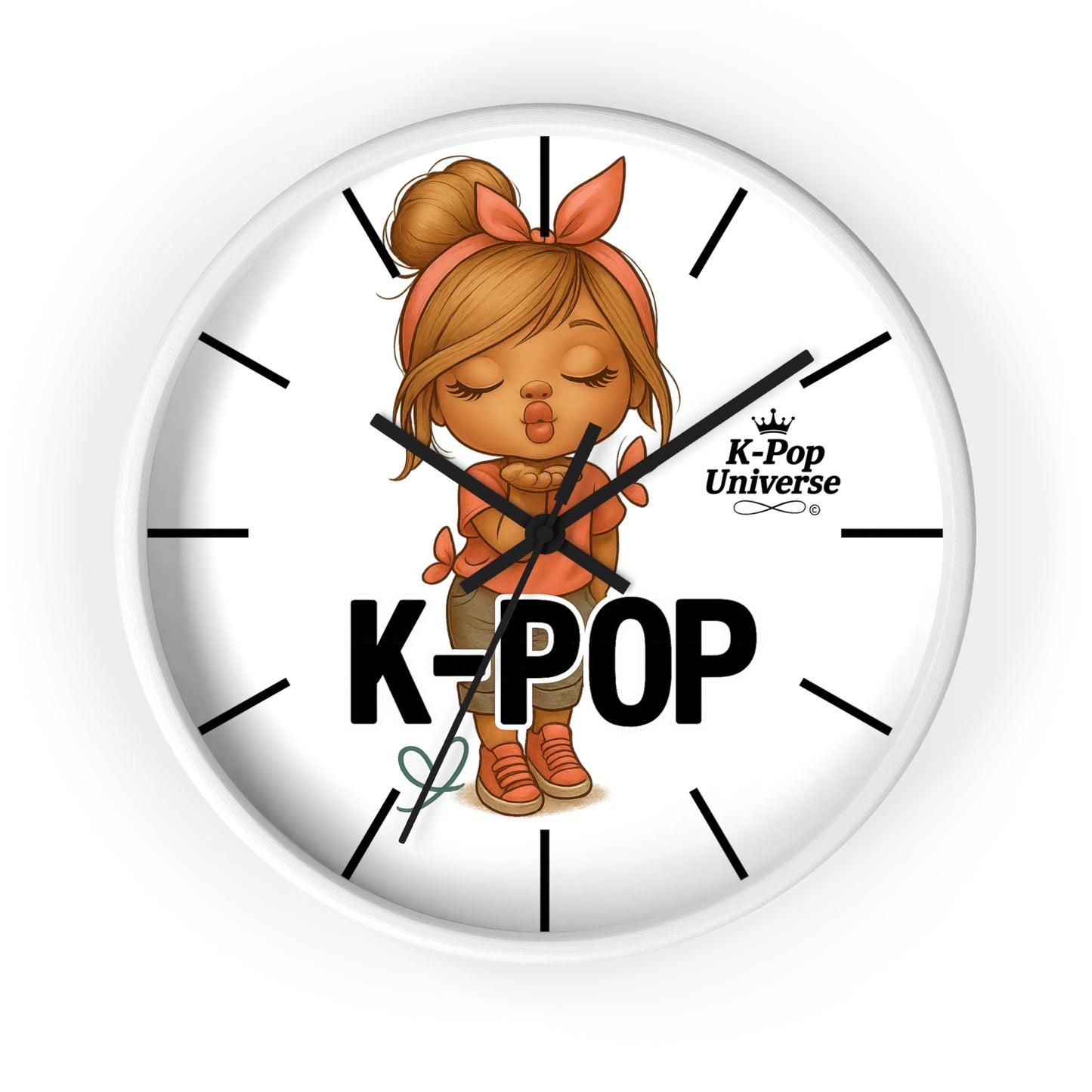 K-Pop Themed Wall Clock, Cute K-Pop Decor, Fan Gift, Music Lover Gift, Unique Home Decor, Trendy Wall Art