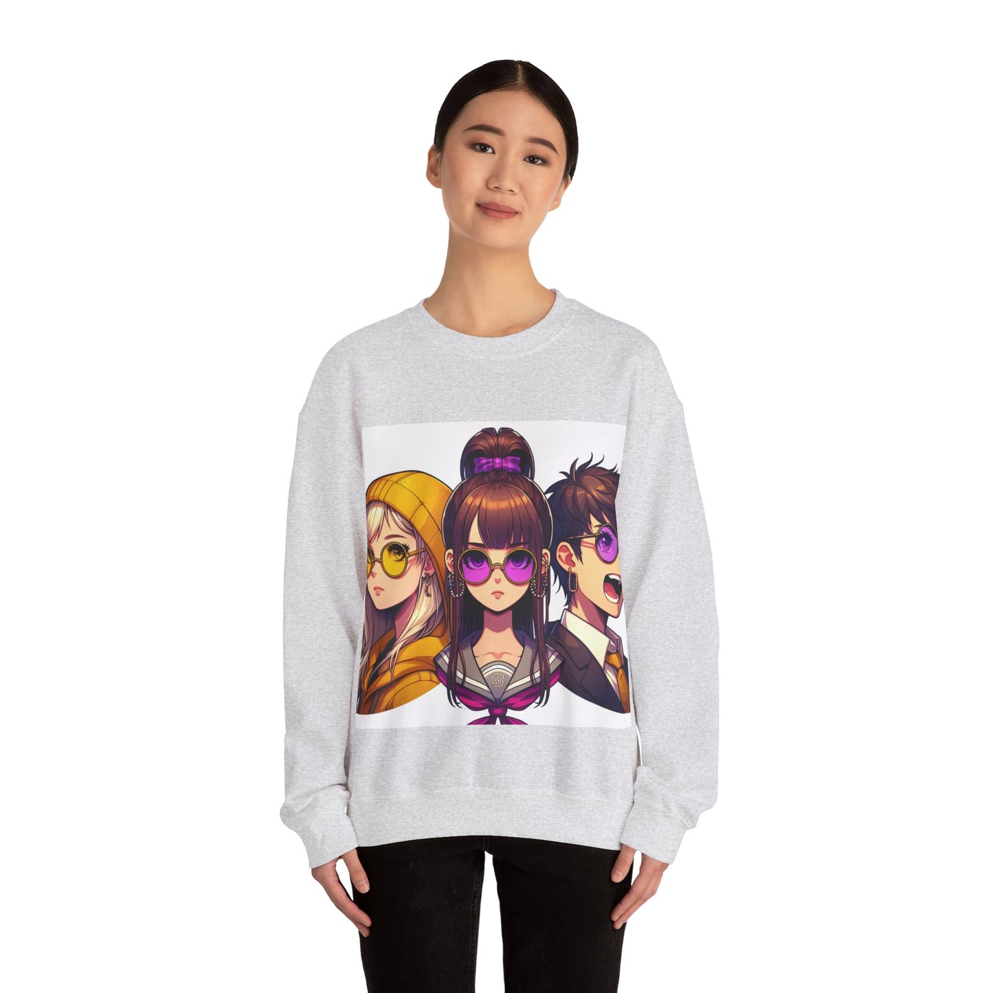 K-Pop Universe Crewneck Sweatshirt | Unisex Heavy Blend™, Trendy Fashion Apparel, Cozy Streetwear, Gift for Fans, Retro Style