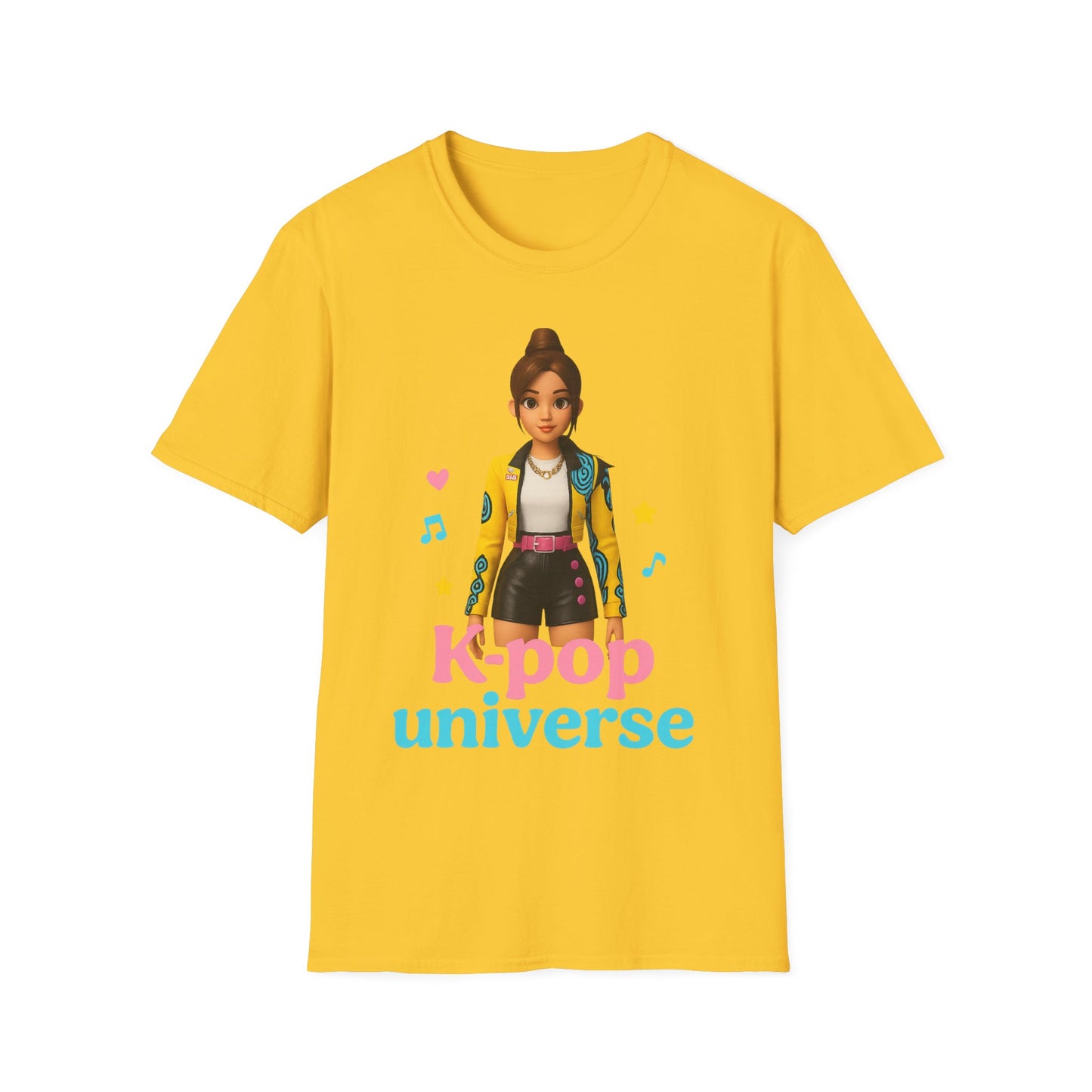 K-Pop Universe Unisex Softstyle T-Shirt, Trendy K-Pop Tee, Gift for Music Lovers, Casual Wear, Concert Outfit