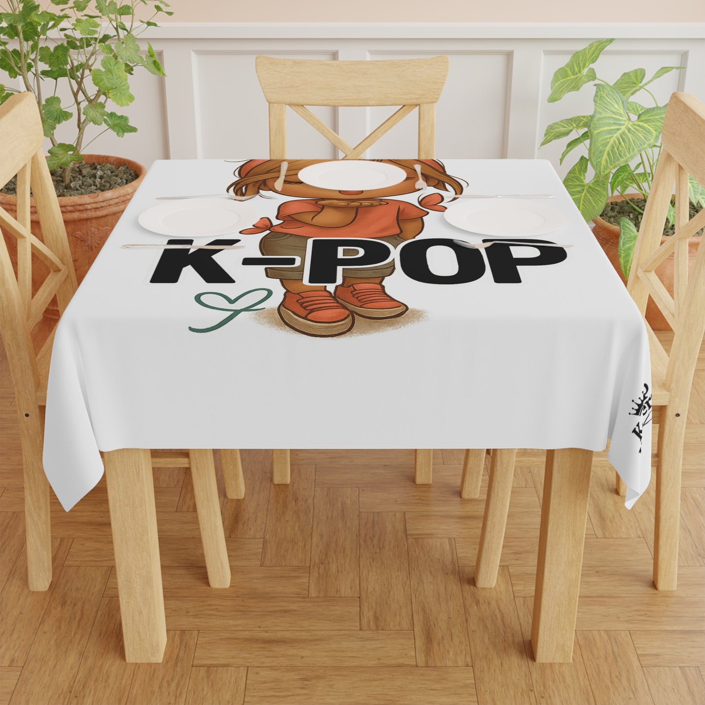 K-Pop Inspired Tablecloth, Stylish Table Decor for Music Lovers, Party Supplies, Gift for Fans, Dining Table Accessory