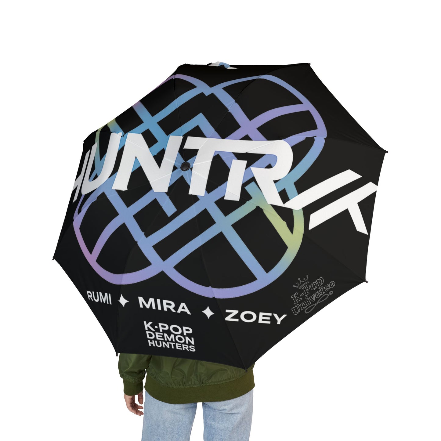 K-Pop Inspired Foldable Umbrella, Portable Umbrella, Festival Gear, Gift for Fans, Summer Essentials, Travel Accessory, Huntrax, k-pop démon hunters