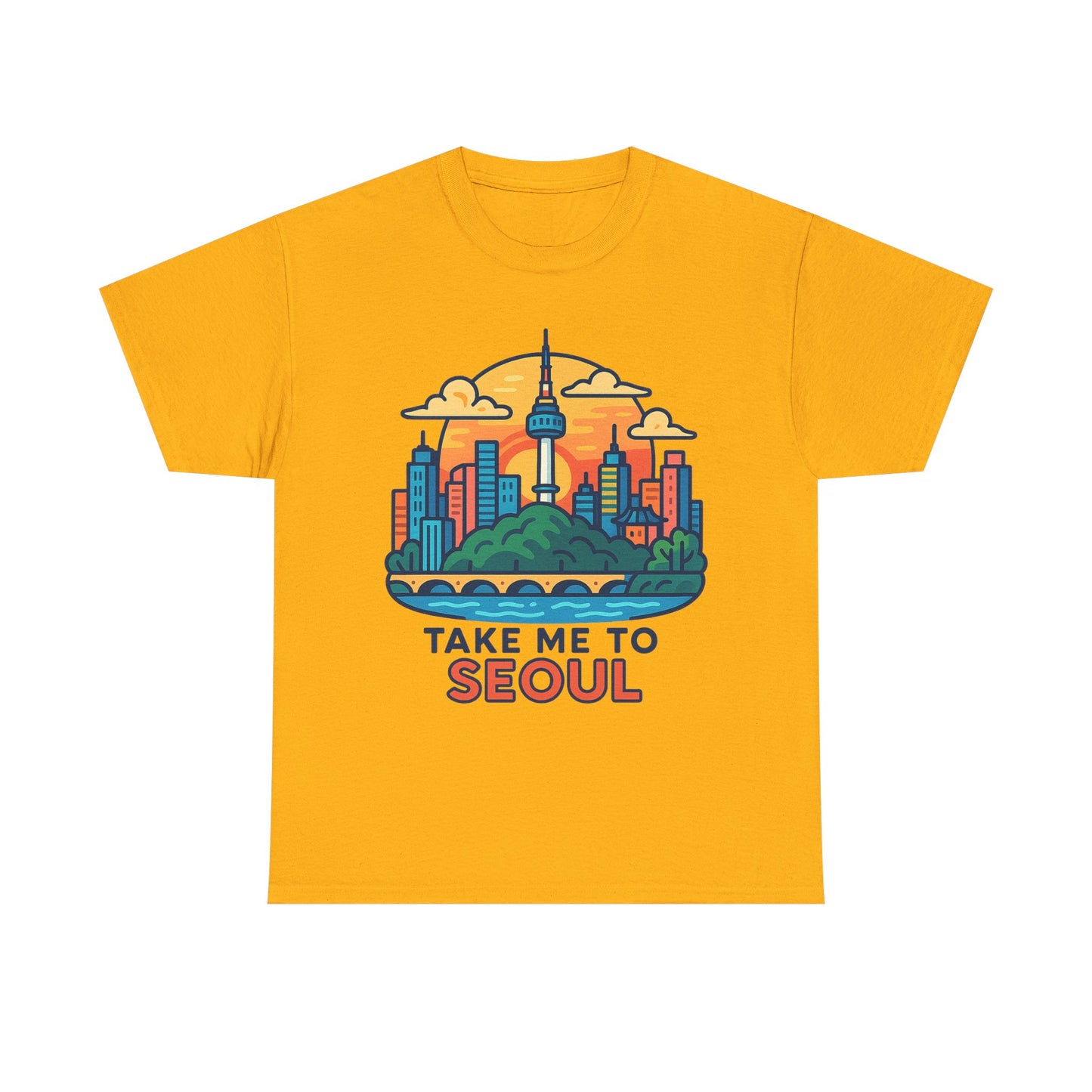 K-Pop Seoul Adventure Tee, Trendy Unisex T-Shirt, City Skyline Graphic, Music Lovers Gift, Casual Streetwear