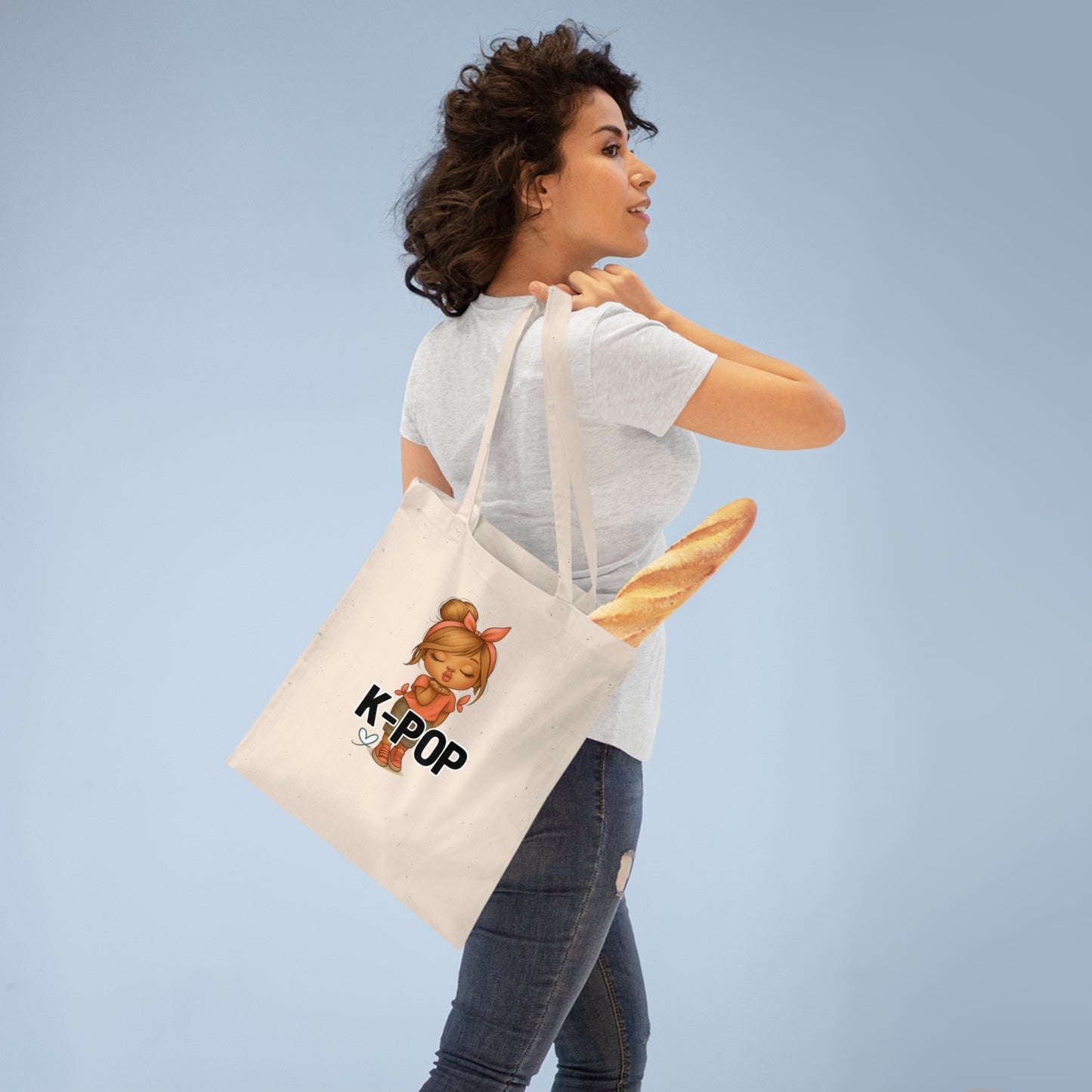 K-Pop Enthusiast Tote Bag, Fans Gift, Music Lover Bag, K-Pop Merchandise, Eco-Friendly Shopping Bag