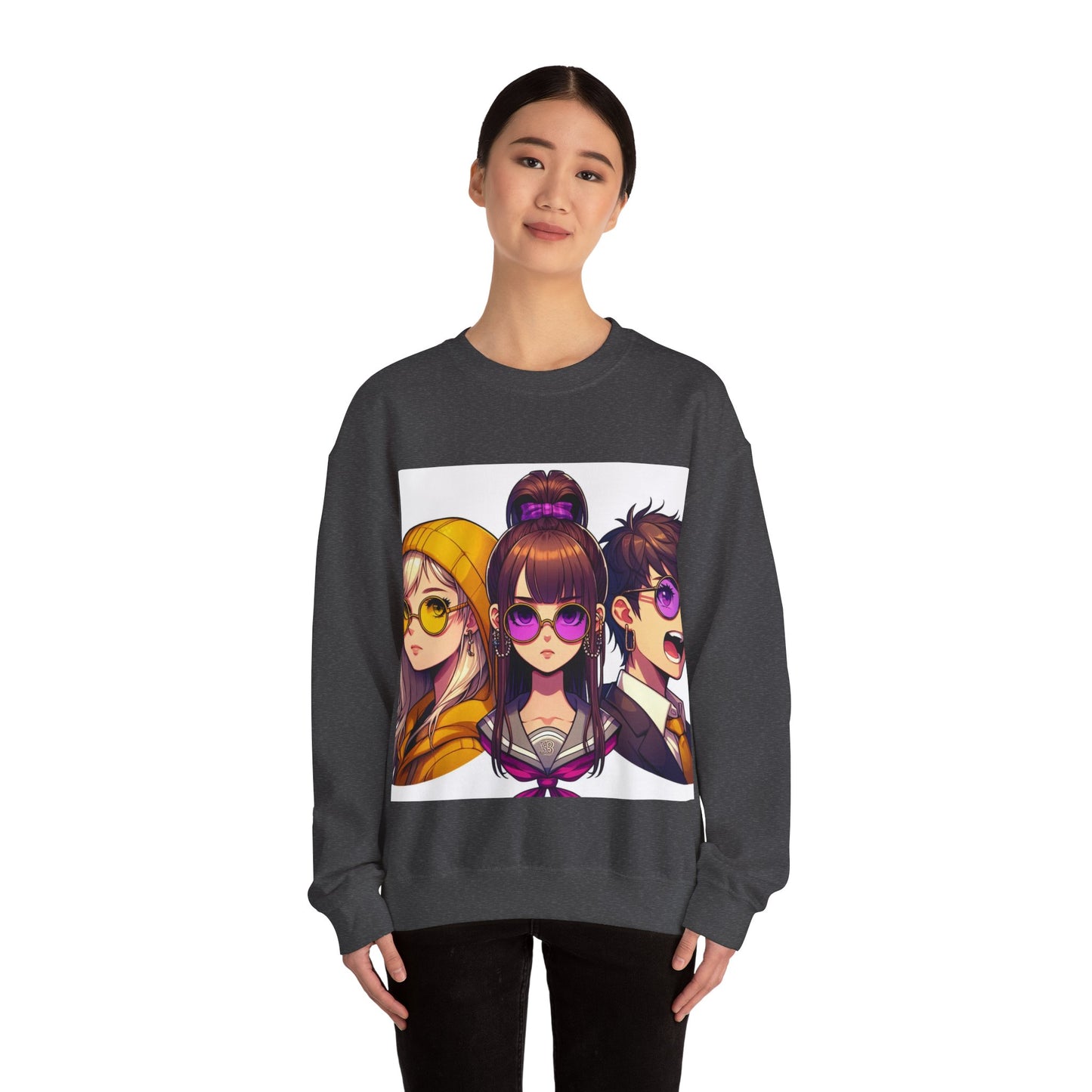 K-Pop Universe Crewneck Sweatshirt | Unisex Heavy Blend™, Trendy Fashion Apparel, Cozy Streetwear, Gift for Fans, Retro Style