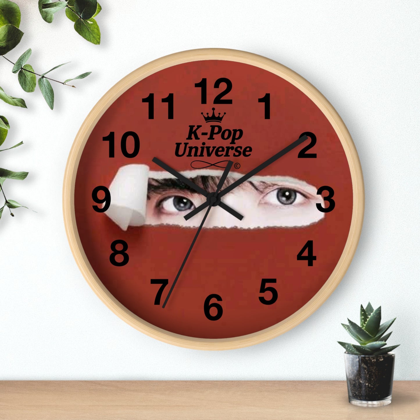 K-Pop Inspired Wall Clock for Fandom Decor, Unique Gift for Fans, Home Office Decor, K-Pop Universe Timepiece, Aesthetic Wall Art/J-Hope/BTS