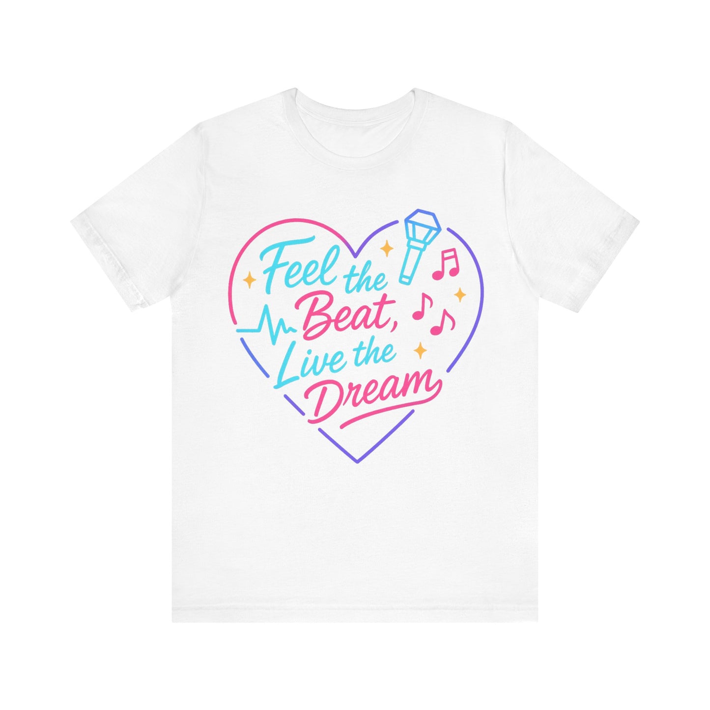 K-Pop Inspired Graphic Tee for Music Lovers, Feel the Beat T-Shirt, Unisex Music Tee, Concert Apparel, Gift for Fans, Festival Wear
